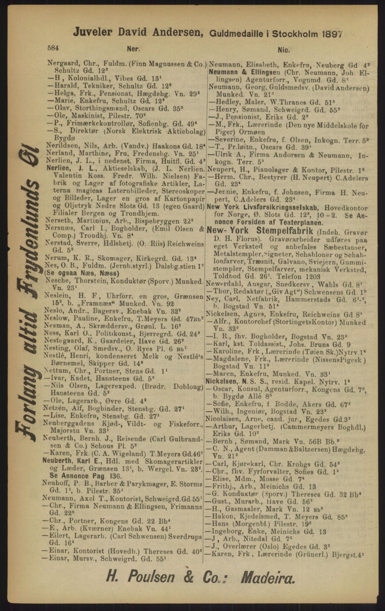 Kristiania/Oslo adressebok, PUBL/-, 1902, s. 584