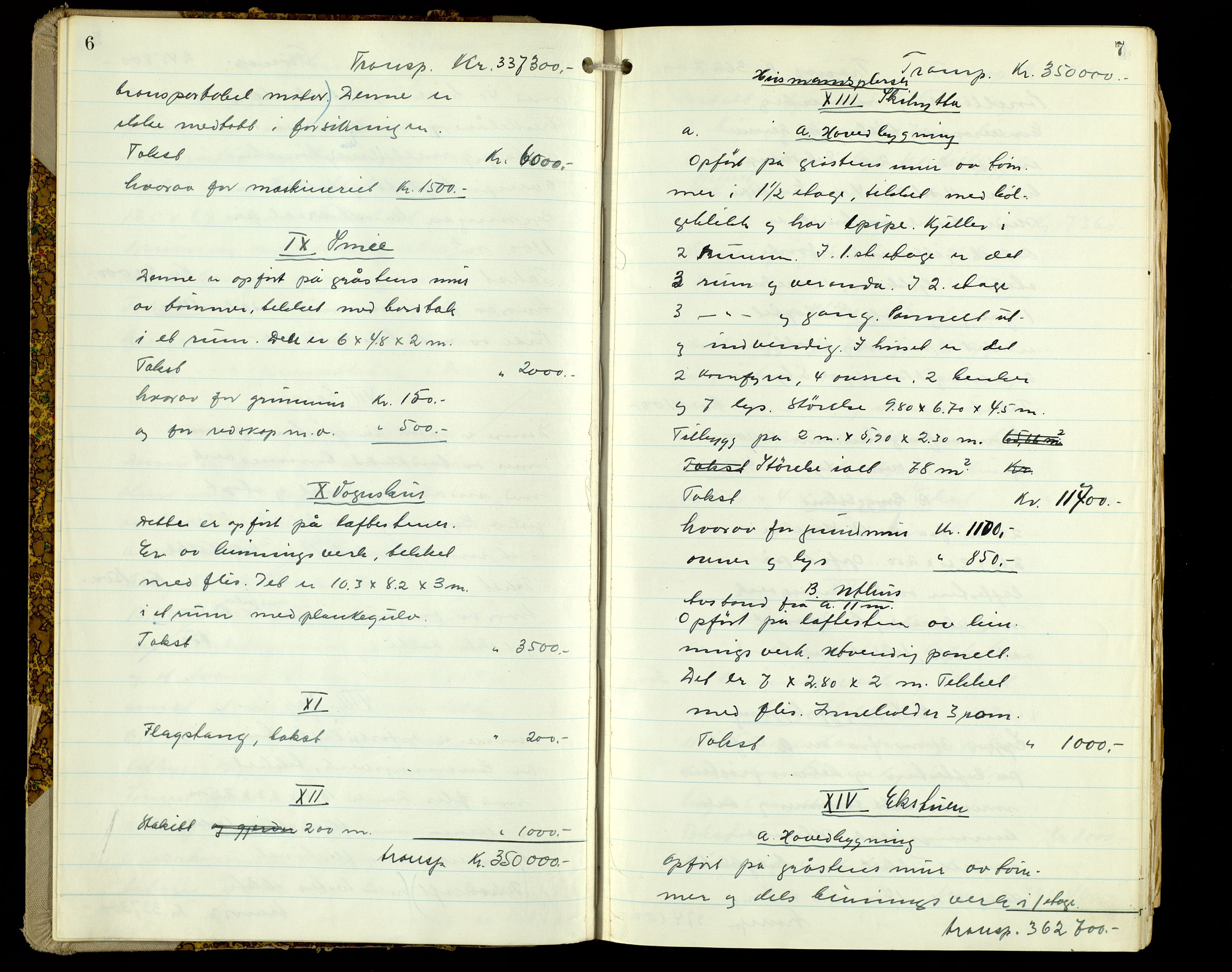 Norges Brannkasse, Vardal, AV/SAH-NBRANV-044/F/L0003: Branntakstprotokoll, 1943-1952, s. 6-7