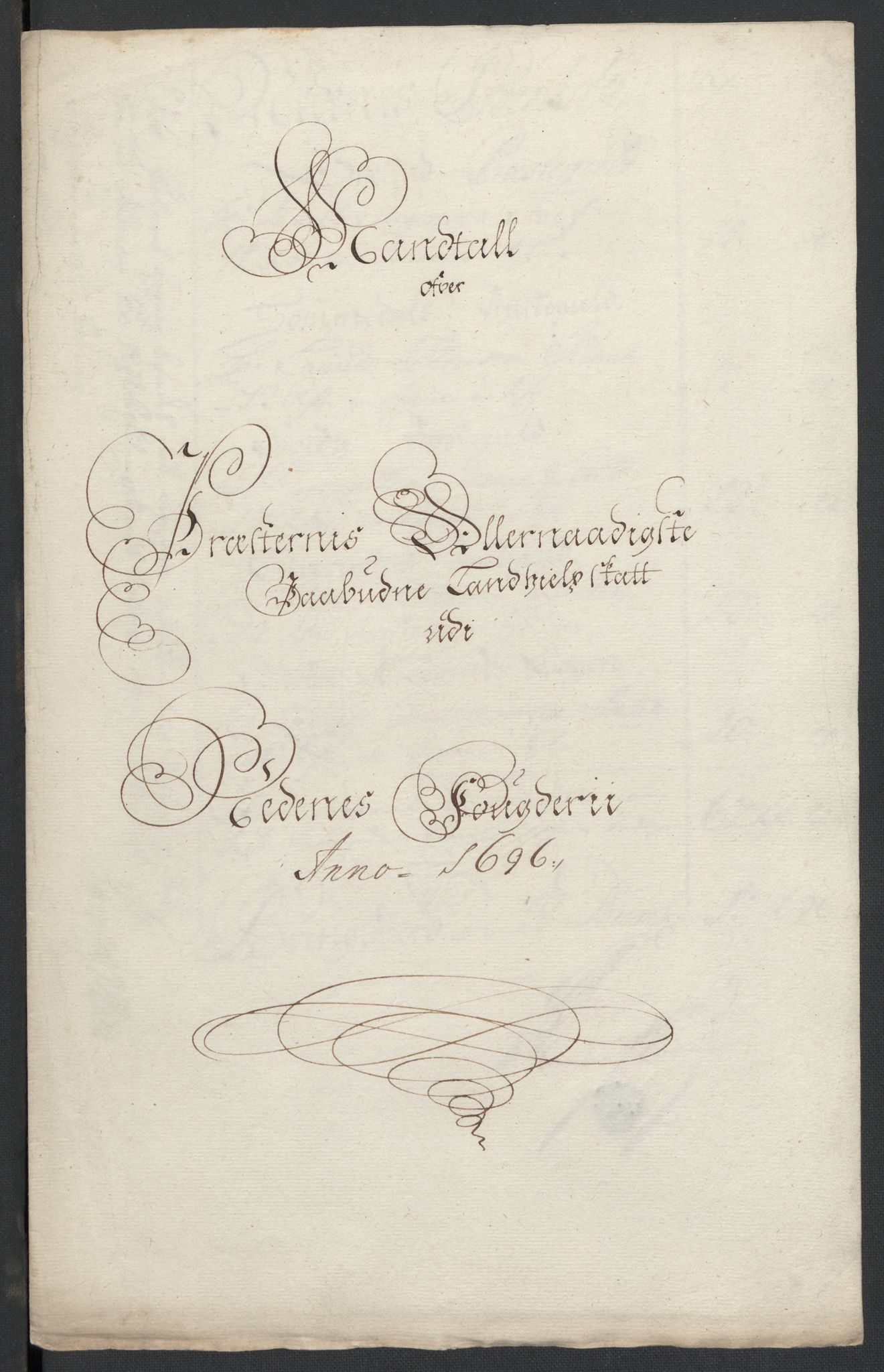 Rentekammeret inntil 1814, Reviderte regnskaper, Fogderegnskap, AV/RA-EA-4092/R39/L2313: Fogderegnskap Nedenes, 1696-1697, s. 65