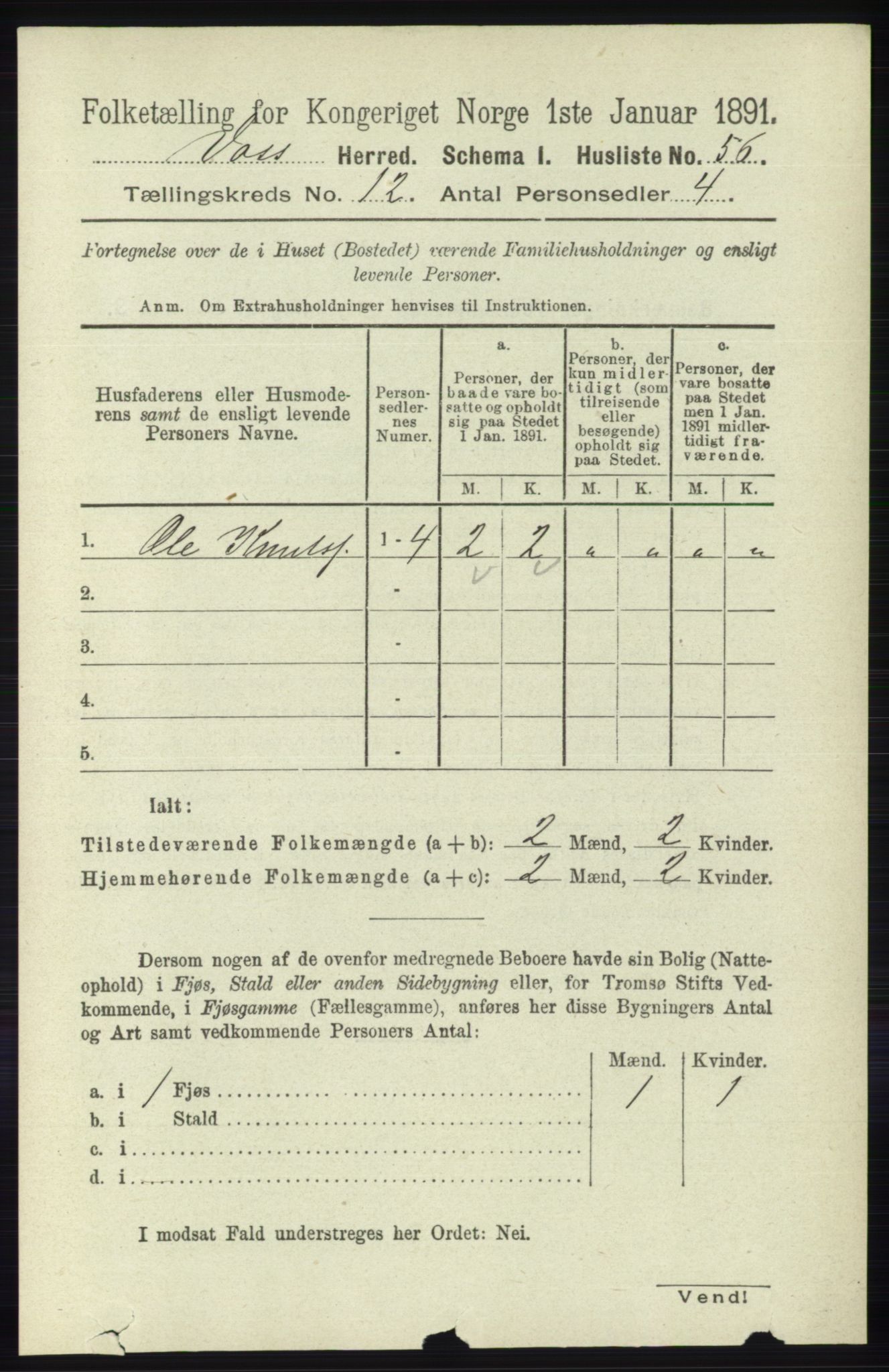 RA, Folketelling 1891 for 1235 Voss herred, 1891, s. 6473