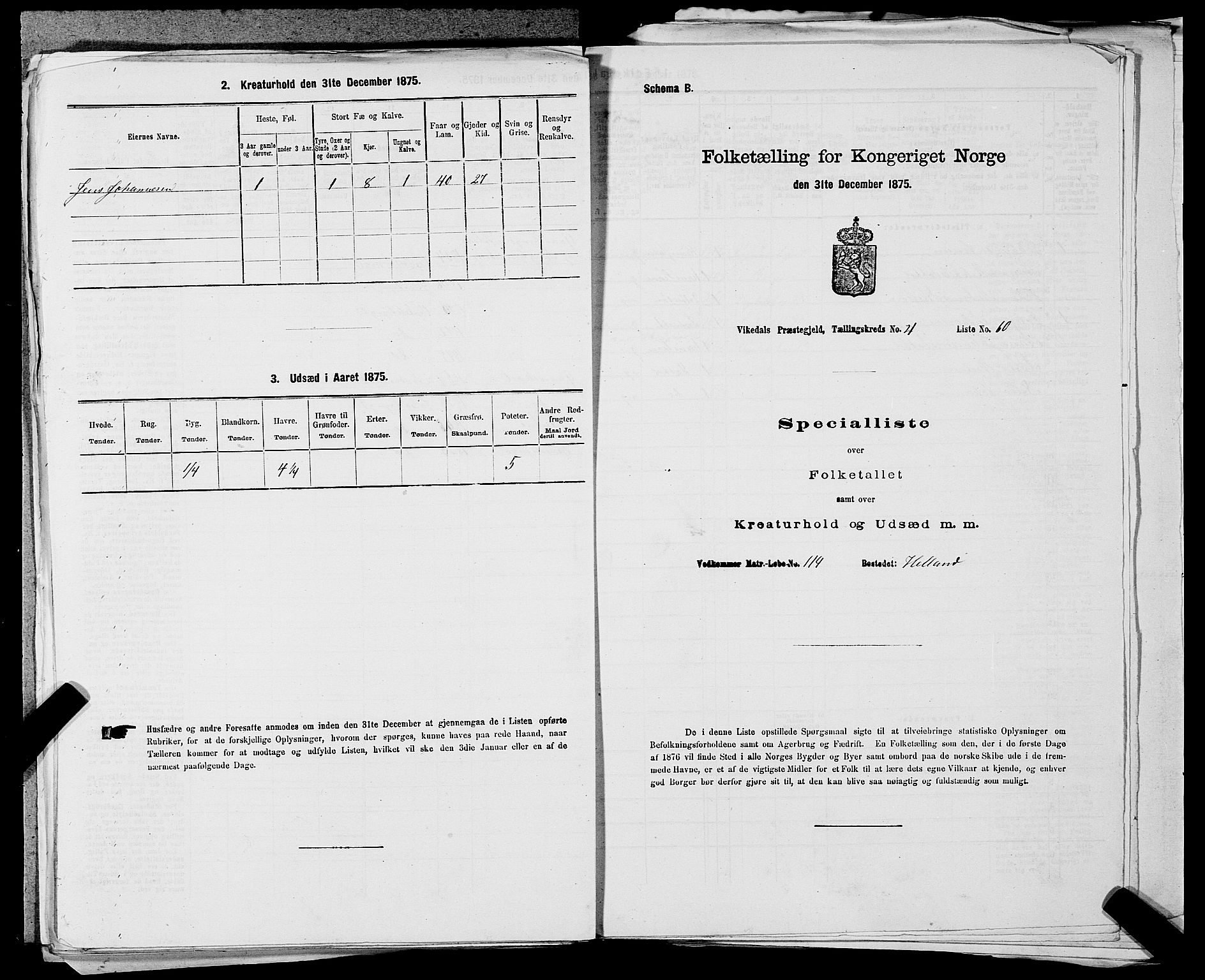 SAST, Folketelling 1875 for 1157P Vikedal prestegjeld, 1875, s. 526