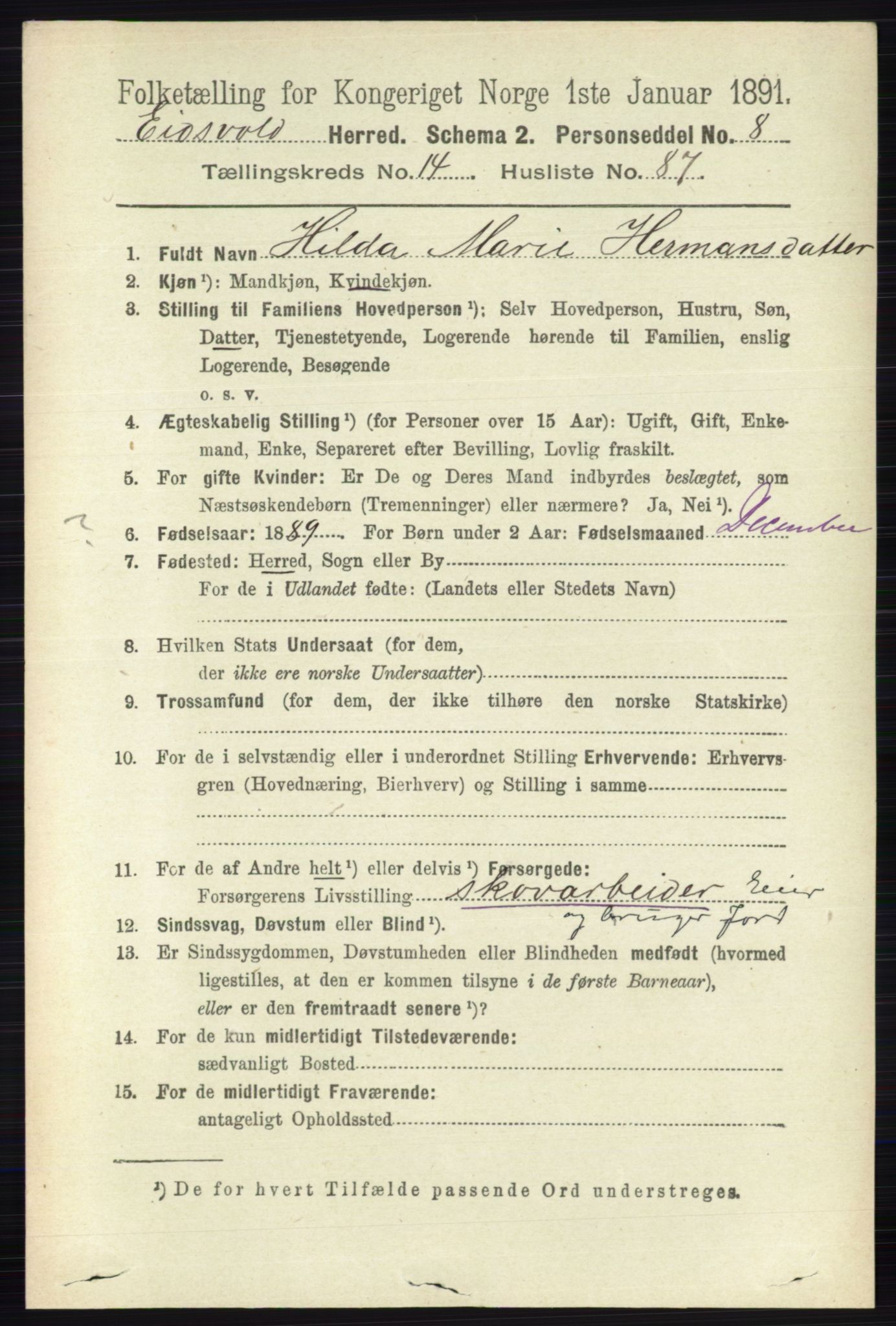 RA, Folketelling 1891 for 0237 Eidsvoll herred, 1891, s. 9971
