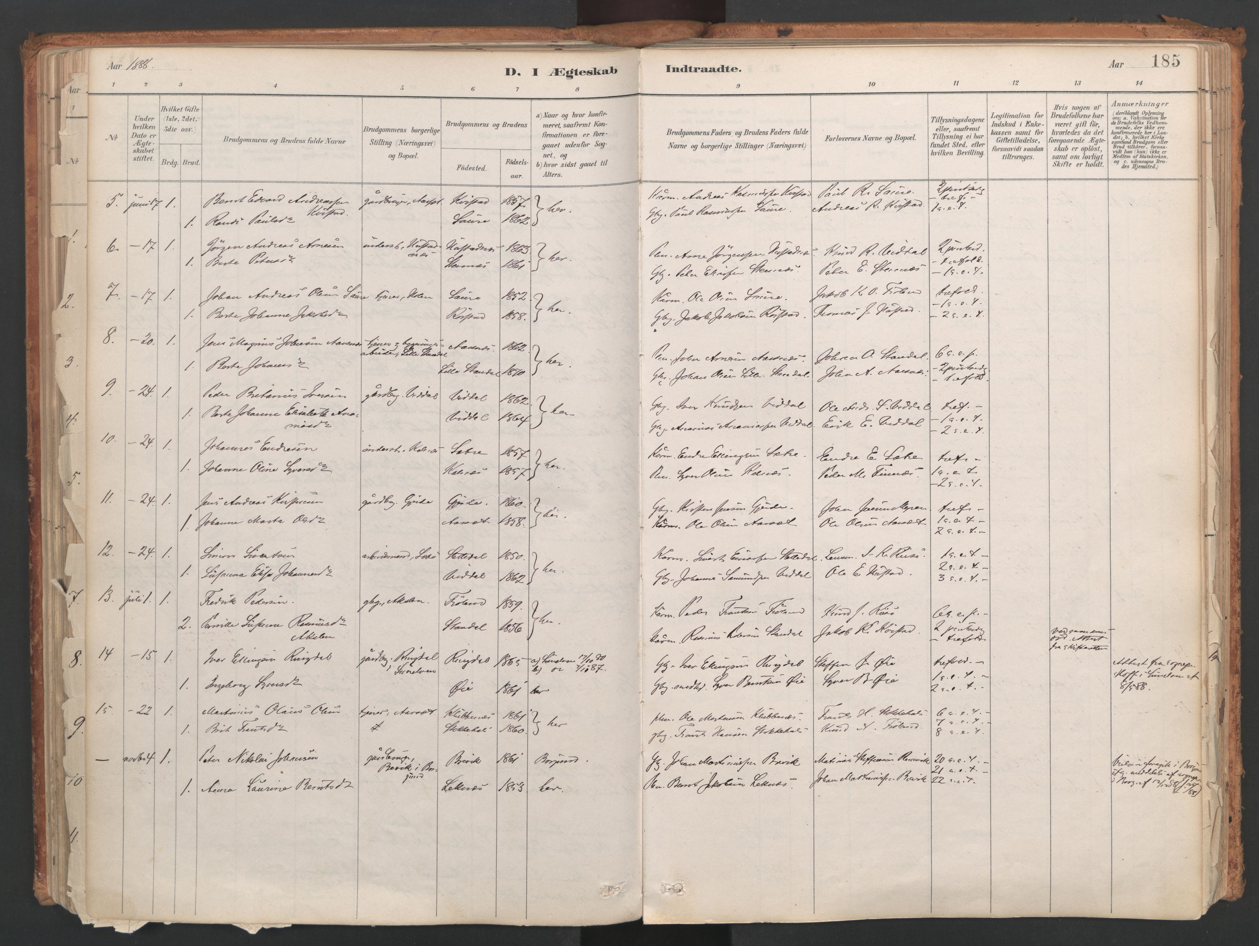 Ministerialprotokoller, klokkerbøker og fødselsregistre - Møre og Romsdal, AV/SAT-A-1454/515/L0211: Ministerialbok nr. 515A07, 1886-1910, s. 185