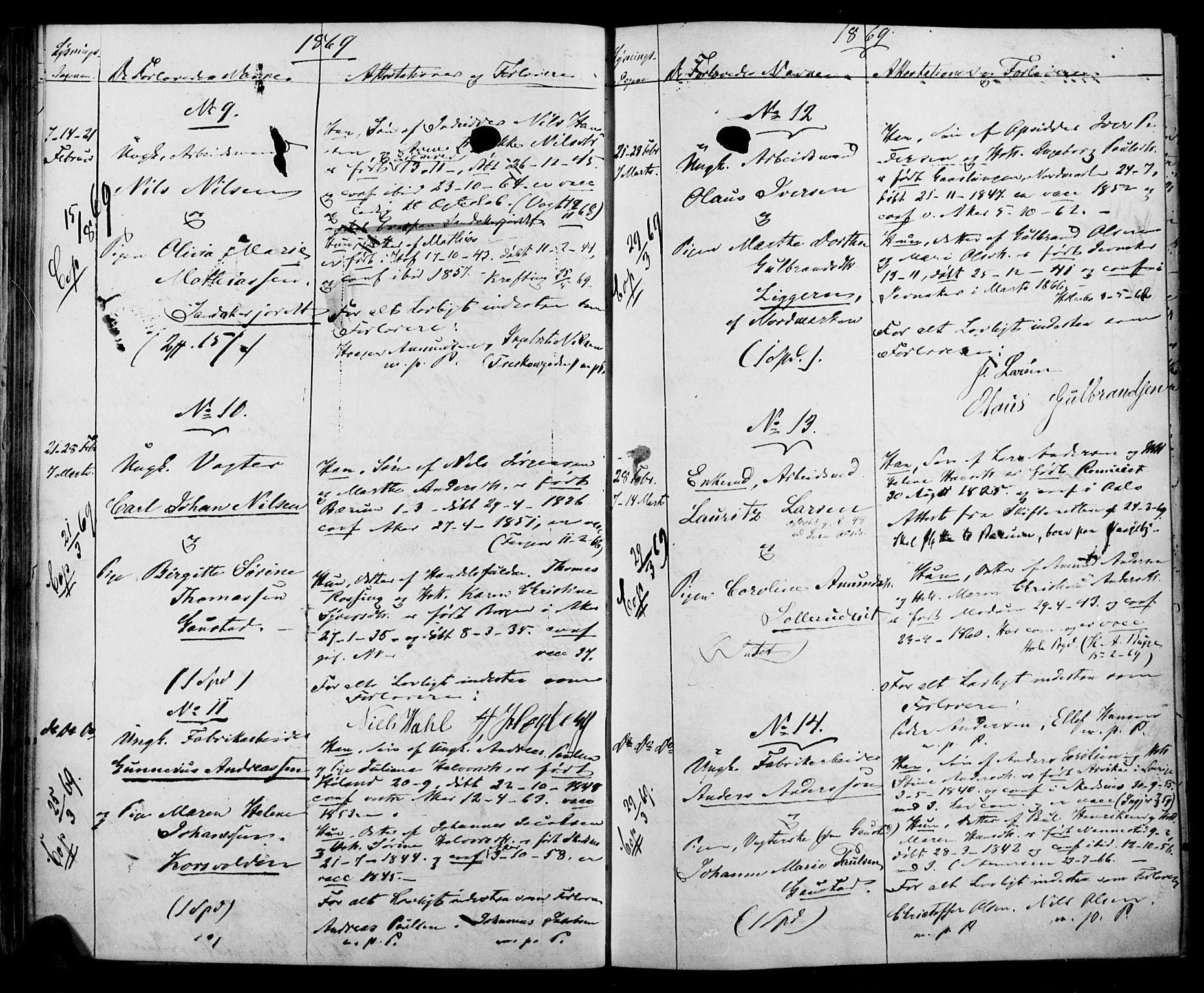 Vestre Aker prestekontor Kirkebøker, AV/SAO-A-10025/H/Ha/L0001: Lysningsprotokoll nr. 1, 1865-1878