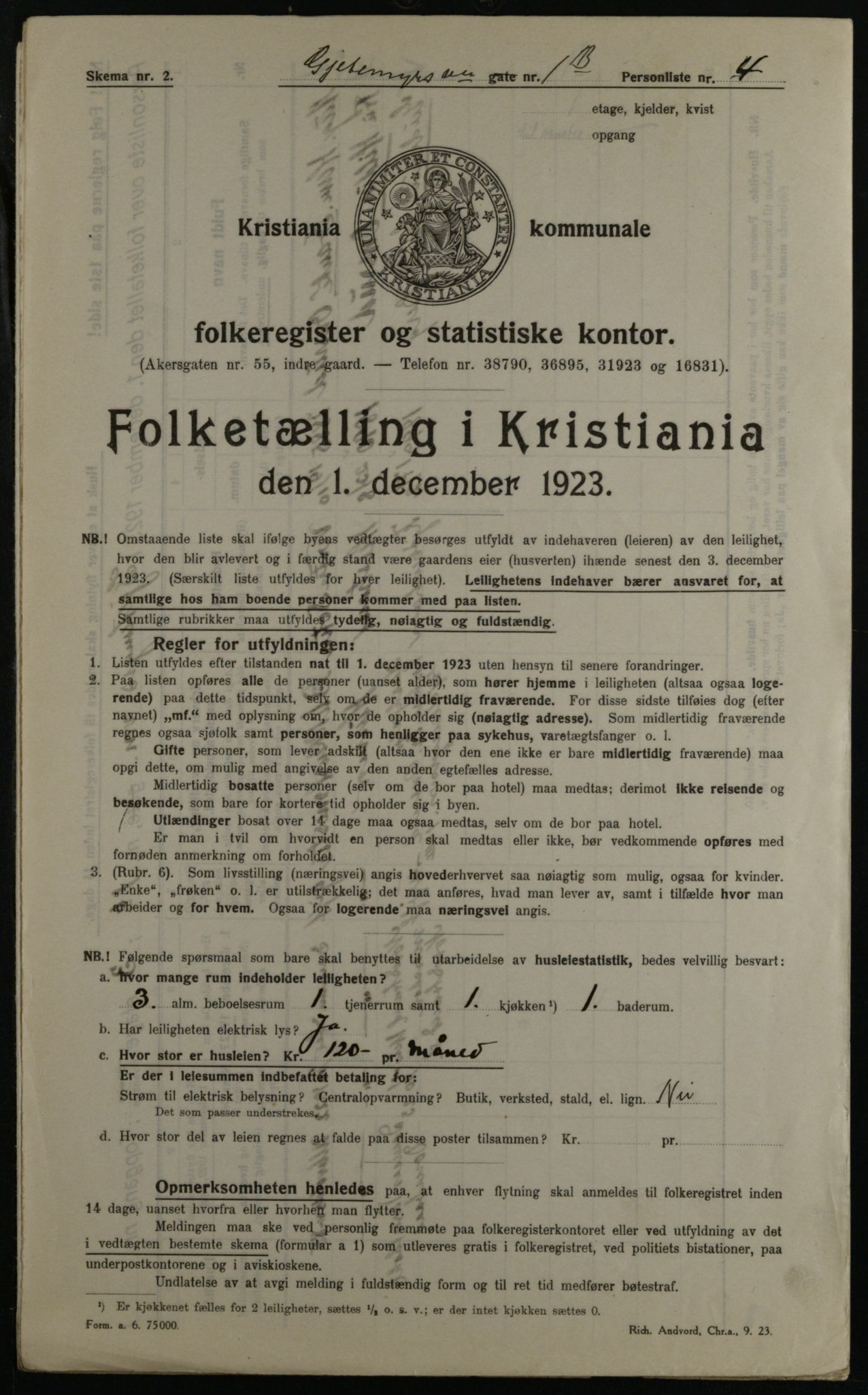 OBA, Kommunal folketelling 1.12.1923 for Kristiania, 1923, s. 32340