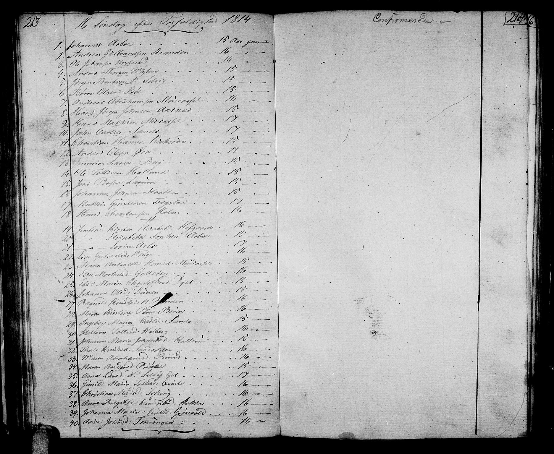 Sande Kirkebøker, AV/SAKO-A-53/F/Fa/L0002: Ministerialbok nr. 2, 1804-1814, s. 213-214