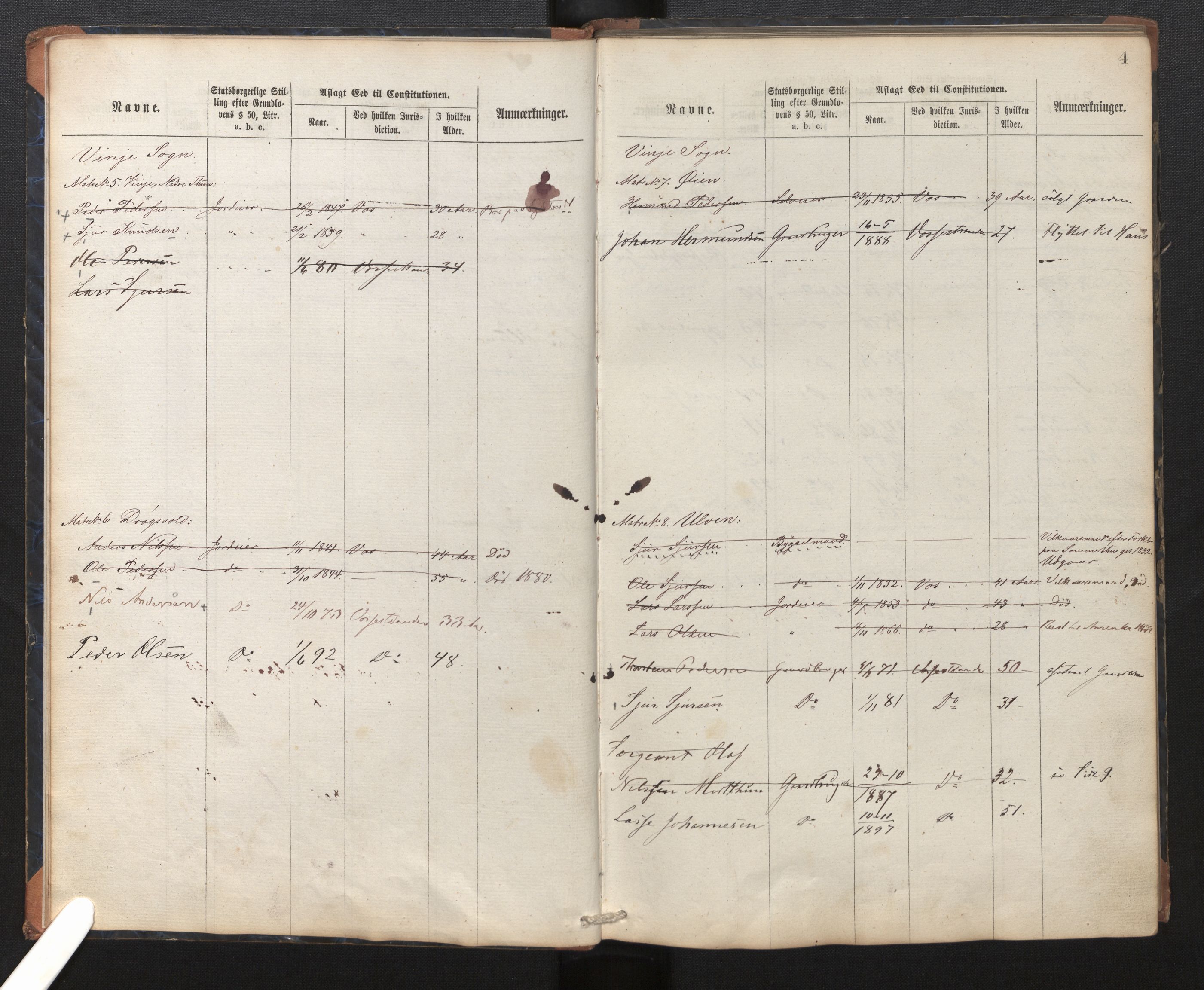 Lensmannen i Vossestrand, AV/SAB-A-35901/0004, 1867-1896
