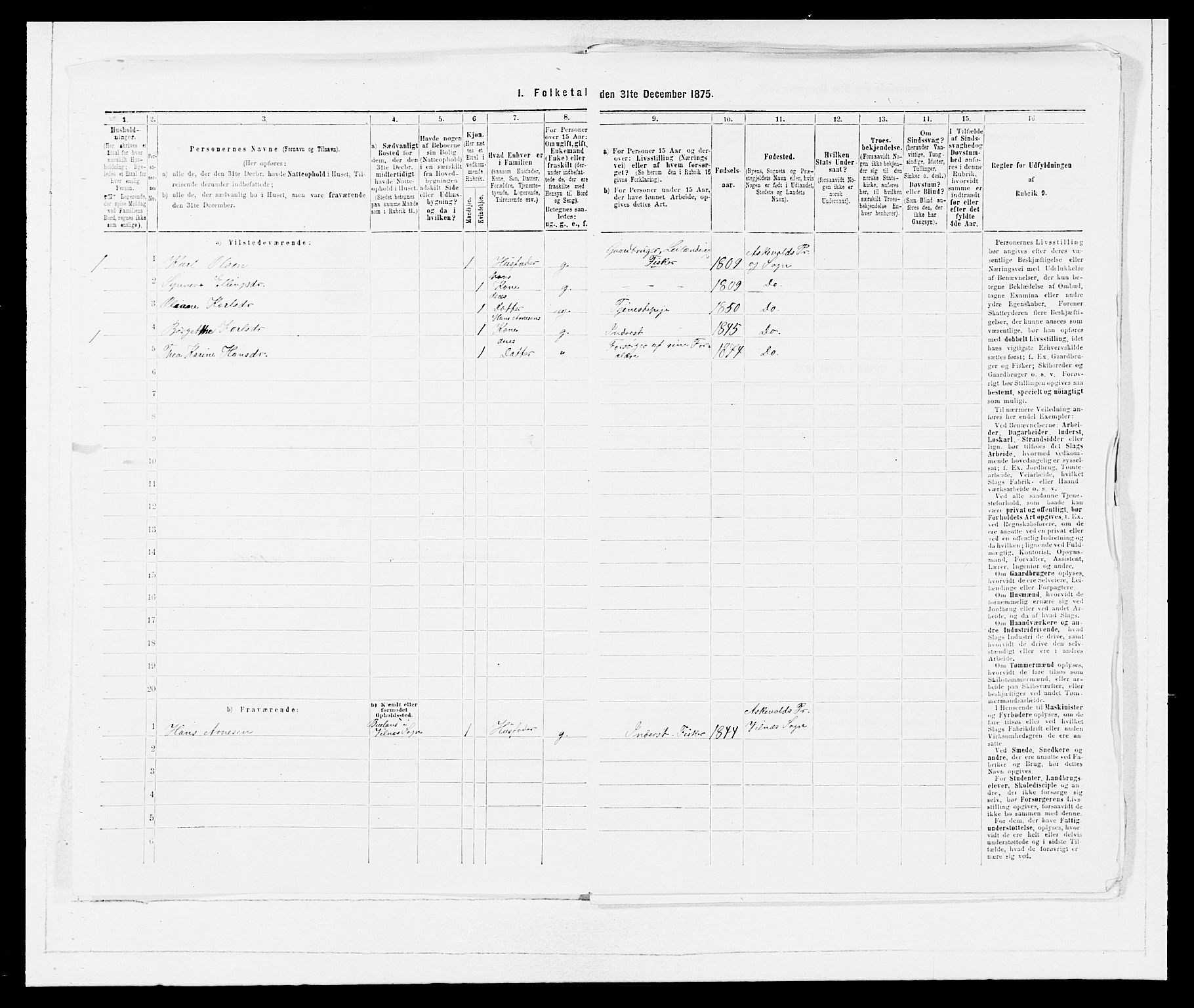 SAB, Folketelling 1875 for 1428P Askvoll prestegjeld, 1875, s. 460