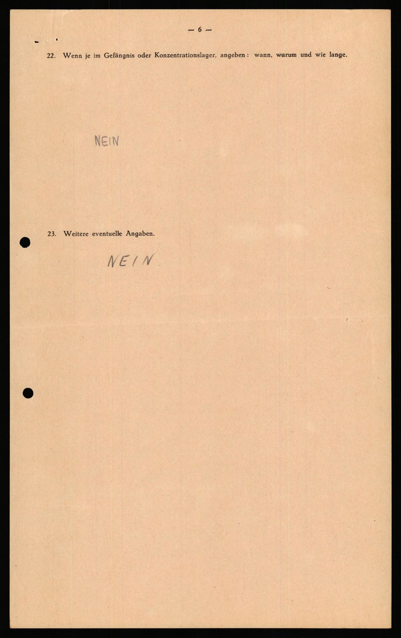 Forsvaret, Forsvarets overkommando II, AV/RA-RAFA-3915/D/Db/L0034: CI Questionaires. Tyske okkupasjonsstyrker i Norge. Tyskere., 1945-1946, s. 465