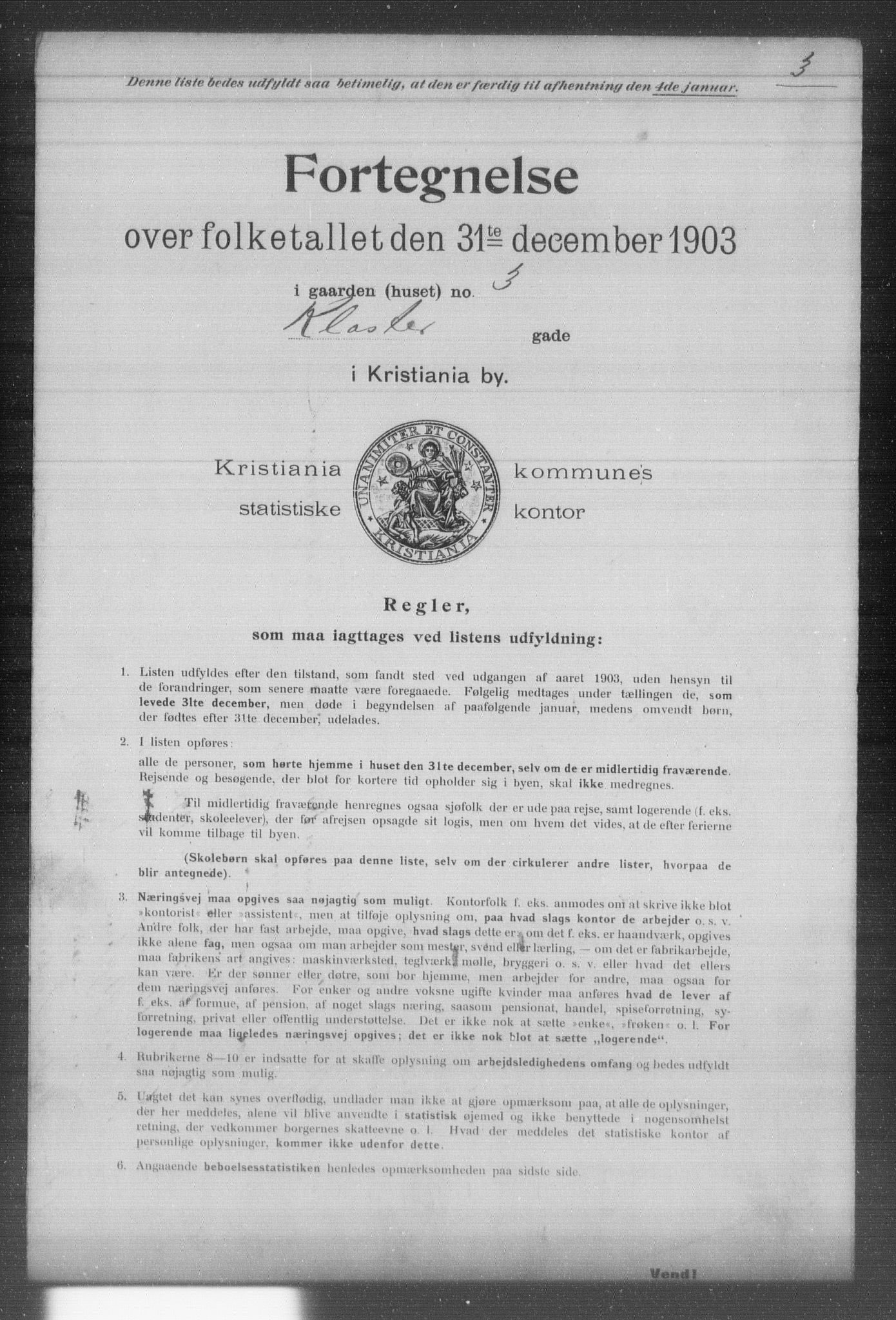 OBA, Kommunal folketelling 31.12.1903 for Kristiania kjøpstad, 1903, s. 10164