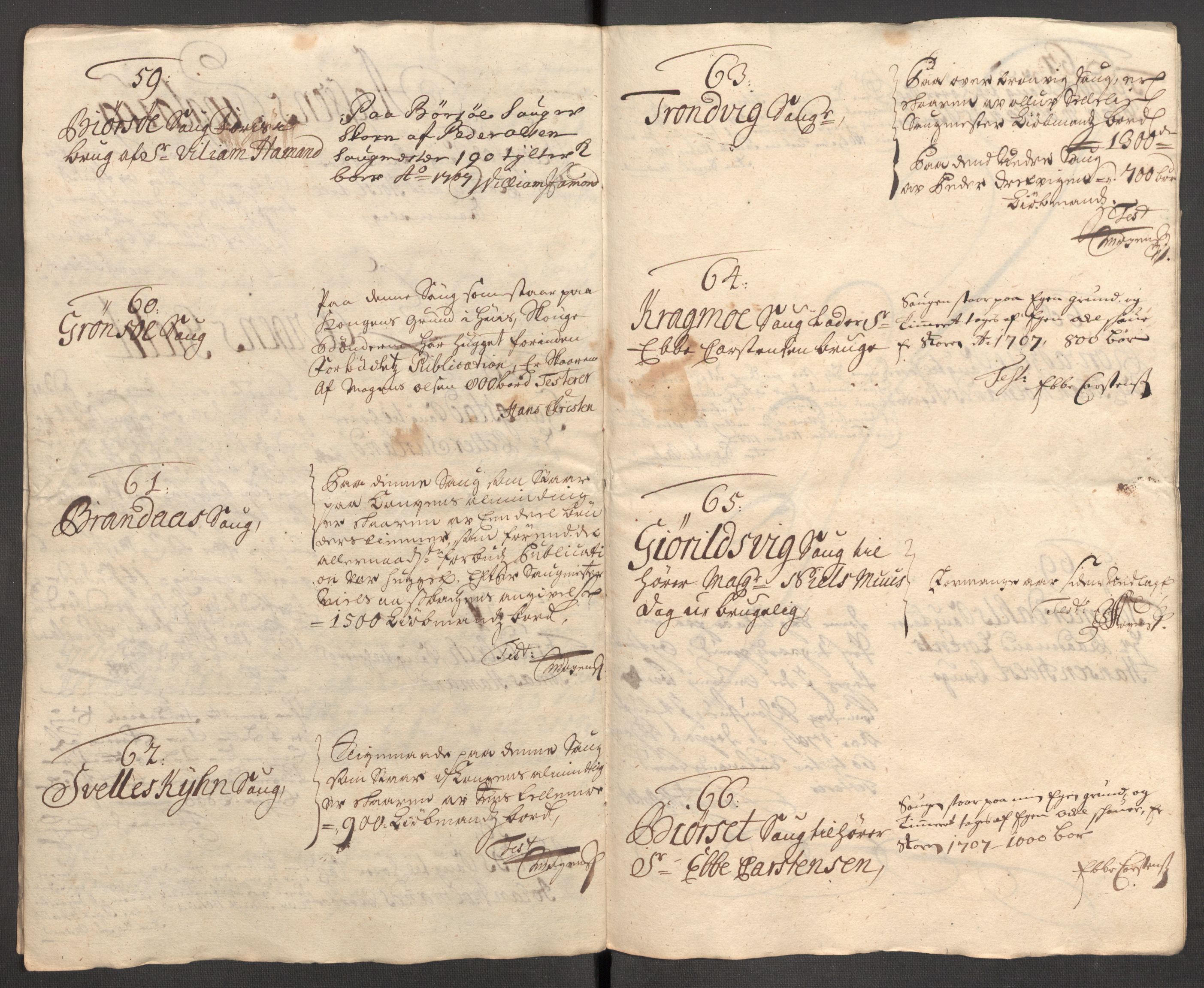 Rentekammeret inntil 1814, Reviderte regnskaper, Fogderegnskap, RA/EA-4092/R62/L4197: Fogderegnskap Stjørdal og Verdal, 1707, s. 194