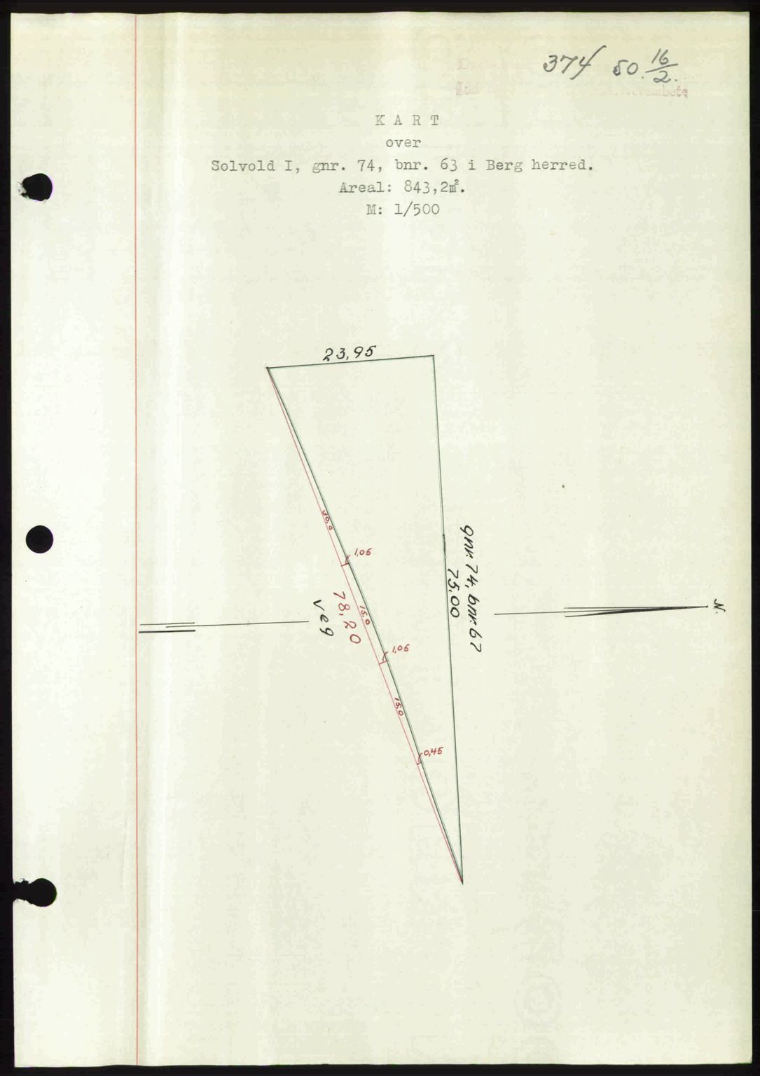 Idd og Marker sorenskriveri, AV/SAO-A-10283/G/Gb/Gbb/L0014: Pantebok nr. A14, 1950-1950, Dagboknr: 374/1950