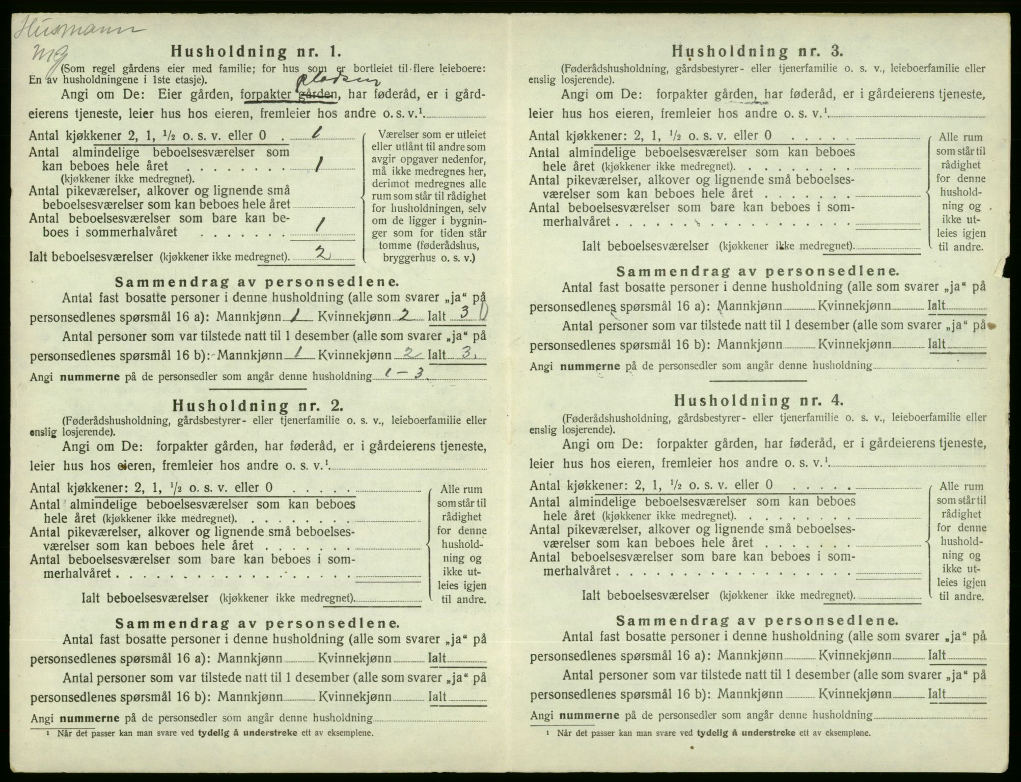 SAB, Folketelling 1920 for 1213 Fjelberg herred, 1920, s. 505