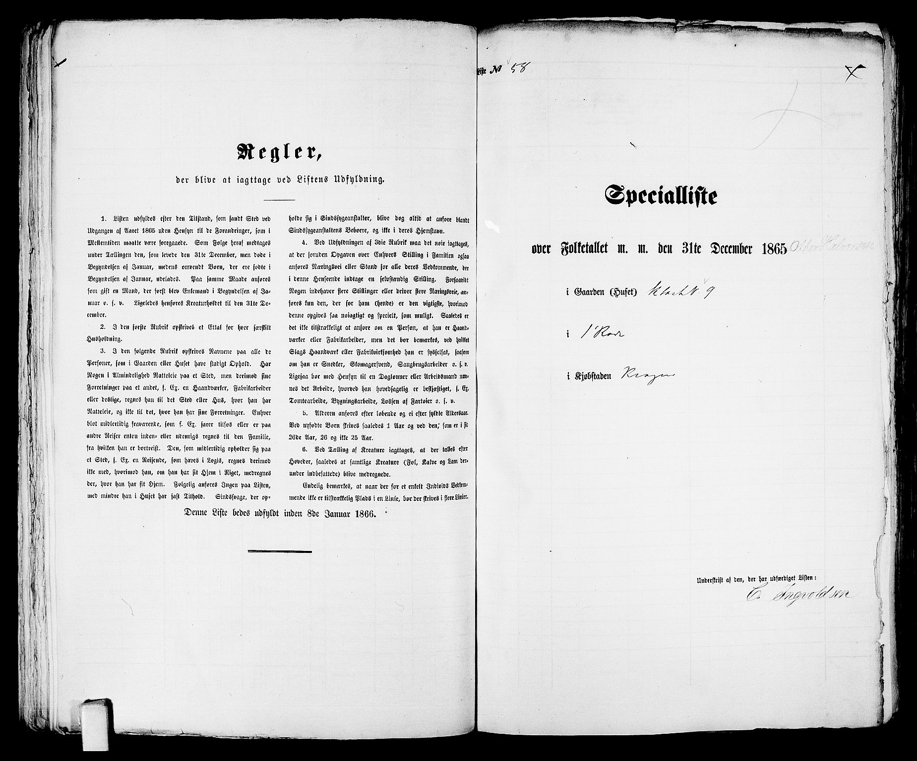 RA, Folketelling 1865 for 0801B Kragerø prestegjeld, Kragerø kjøpstad, 1865, s. 125