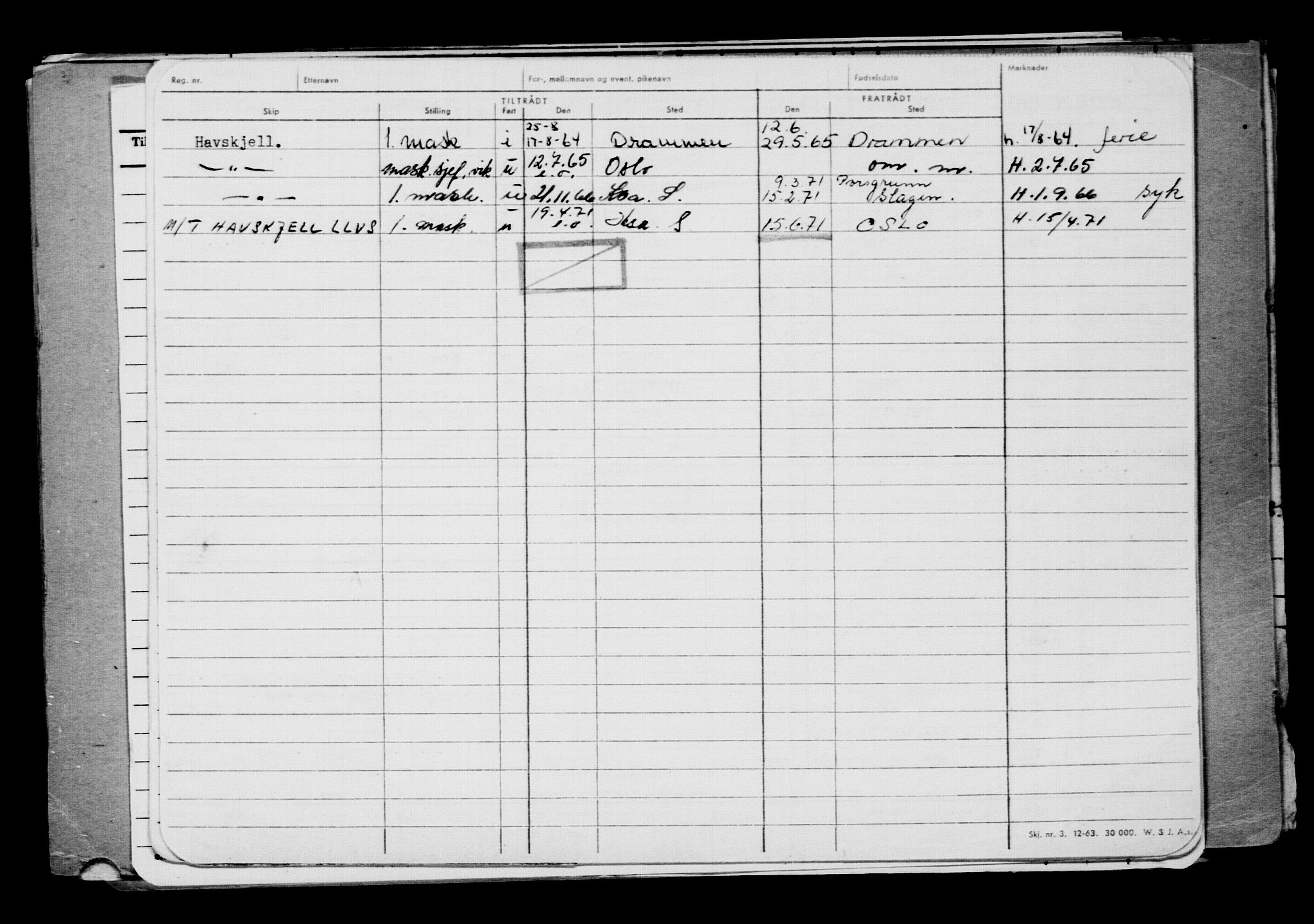 Direktoratet for sjømenn, AV/RA-S-3545/G/Gb/L0140: Hovedkort, 1916, s. 148