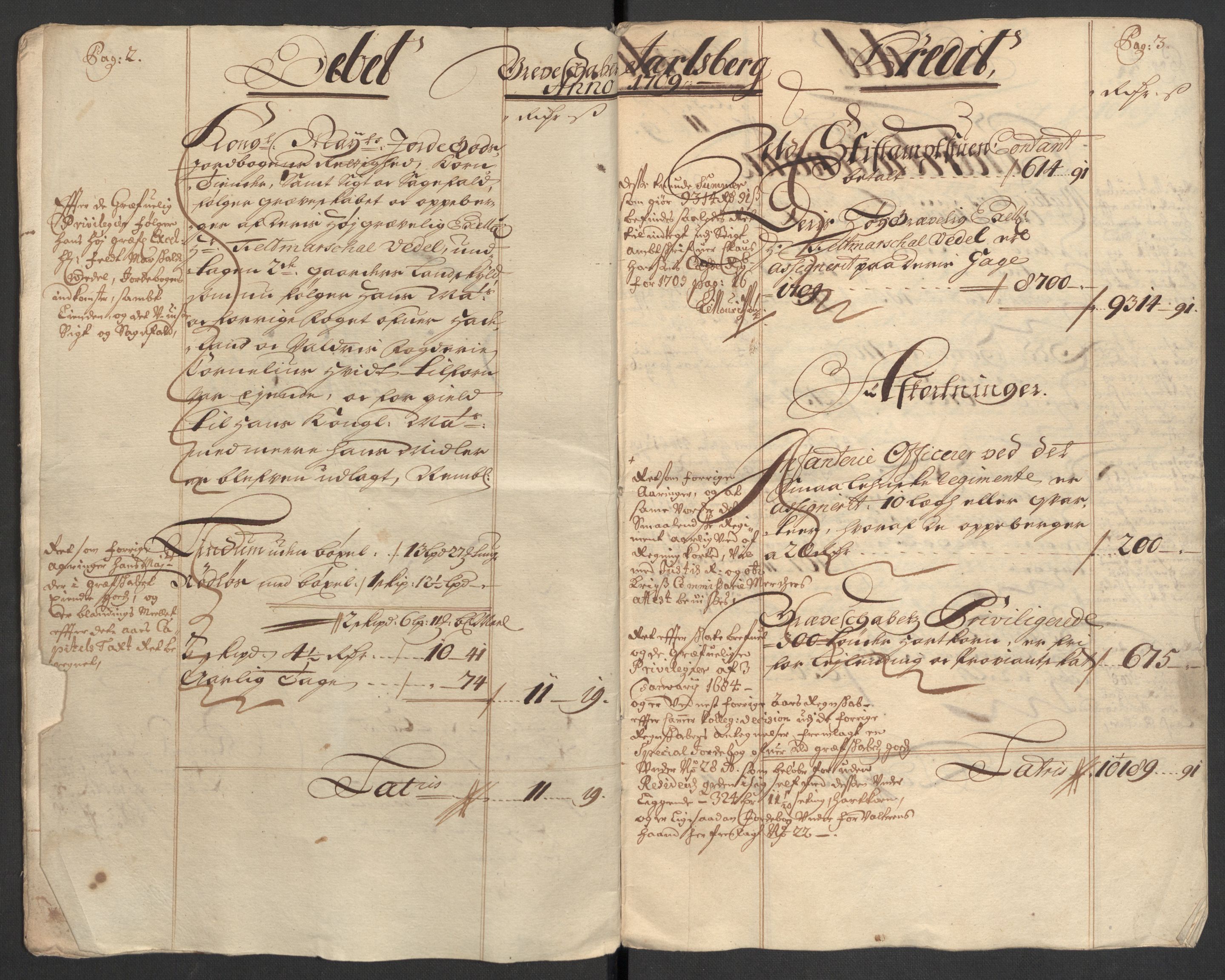 Rentekammeret inntil 1814, Reviderte regnskaper, Fogderegnskap, AV/RA-EA-4092/R32/L1874: Fogderegnskap Jarlsberg grevskap, 1709, s. 12