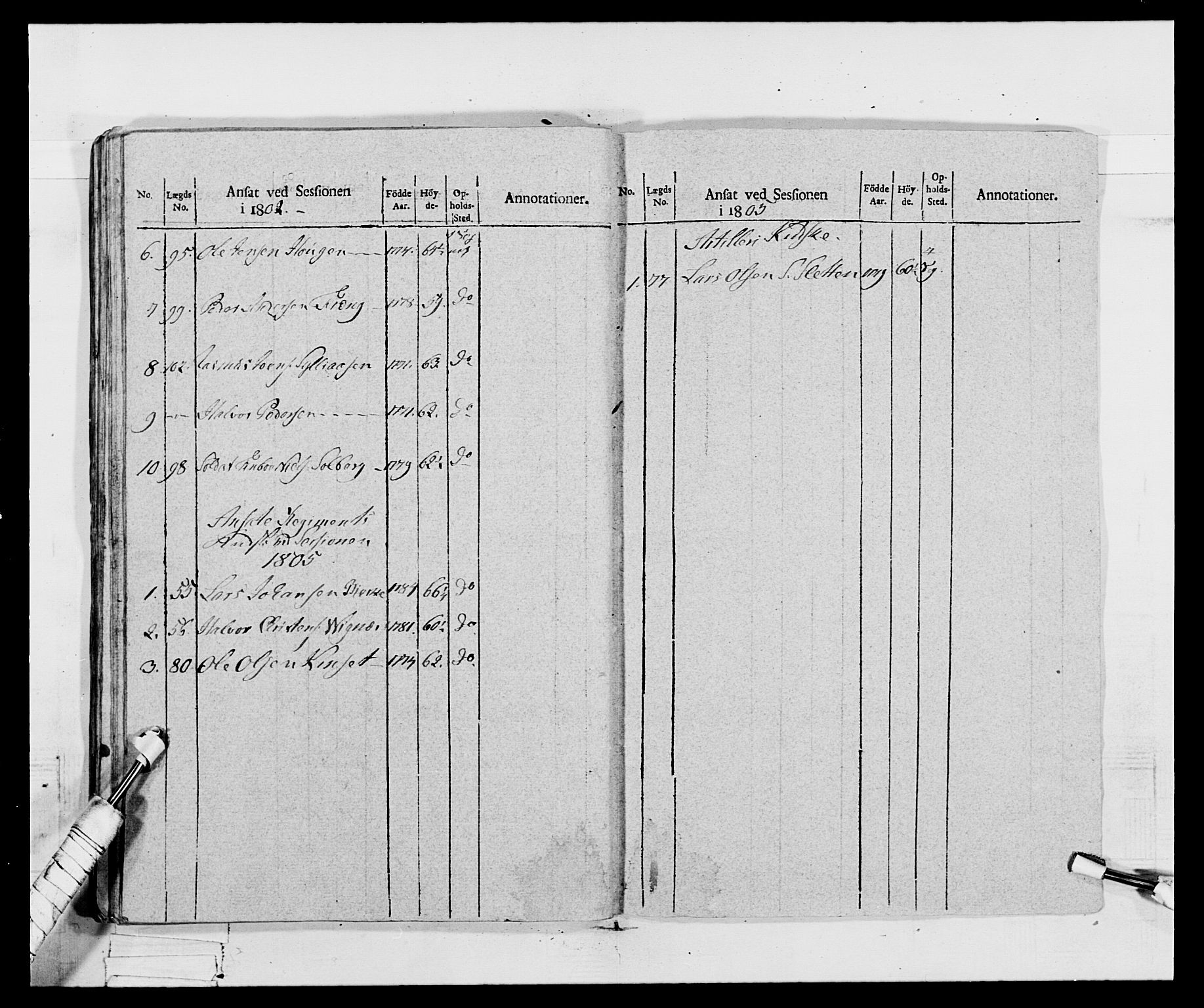 Generalitets- og kommissariatskollegiet, Det kongelige norske kommissariatskollegium, AV/RA-EA-5420/E/Eh/L0068: Opplandske nasjonale infanteriregiment, 1802-1805, s. 486