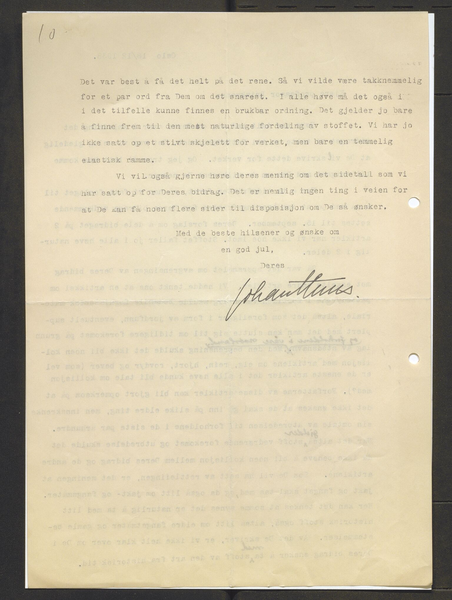 Bergens Museum, AV/SAB-A-17301/13/D/L0002: Korrespondanse , 1928-1940, s. 549