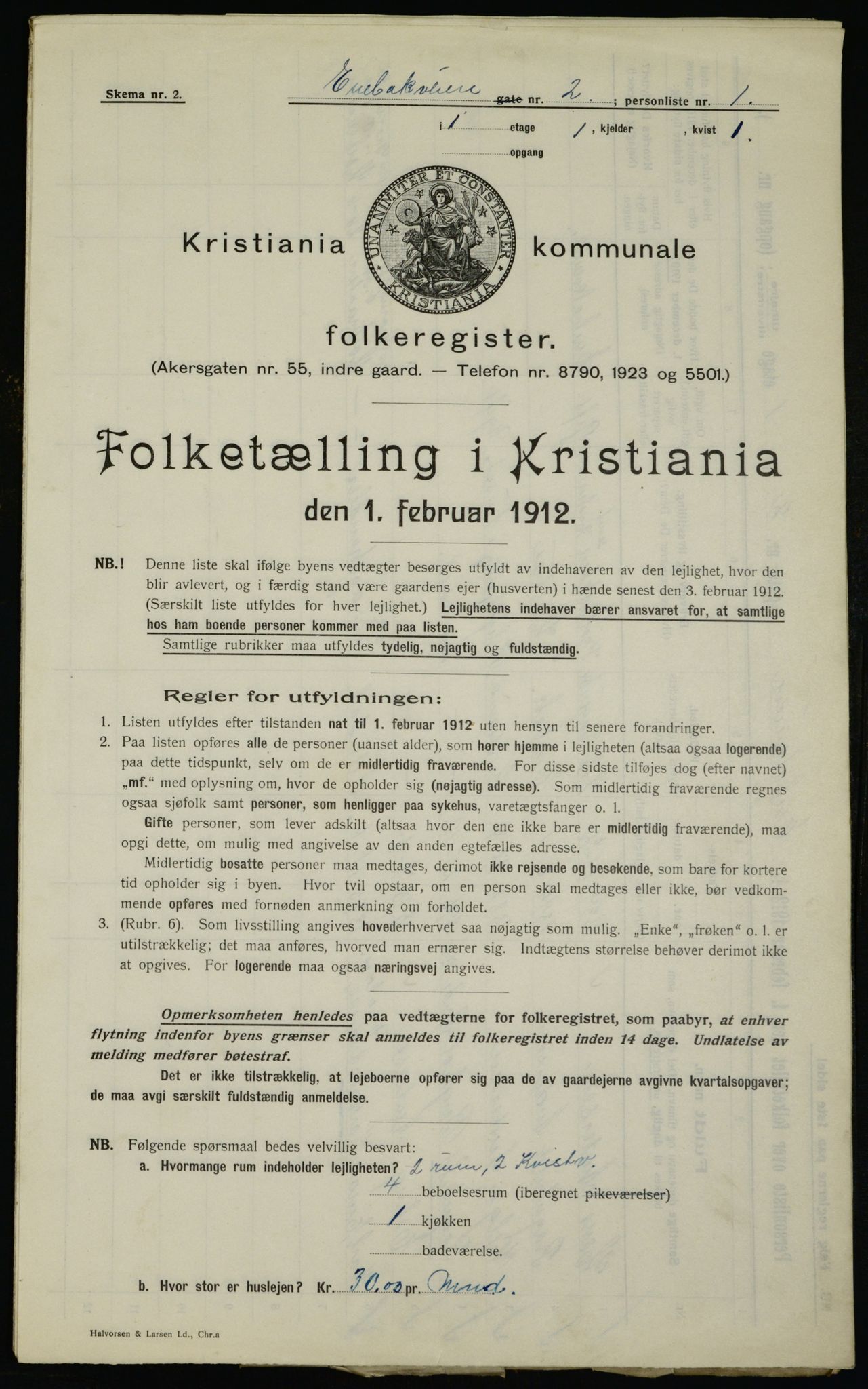 OBA, Kommunal folketelling 1.2.1912 for Kristiania, 1912, s. 20949