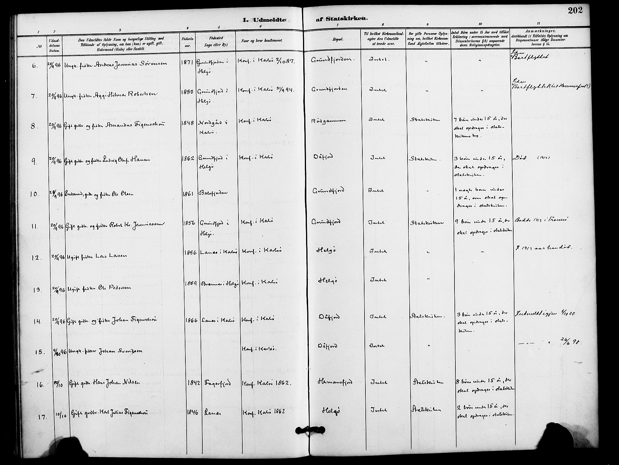 Karlsøy sokneprestembete, AV/SATØ-S-1299/H/Ha/Haa/L0012kirke: Ministerialbok nr. 12, 1892-1902, s. 202