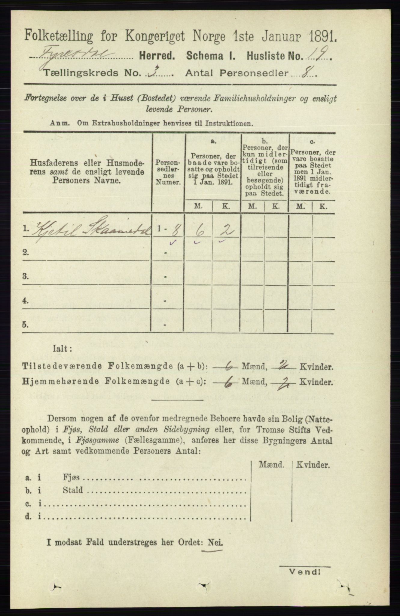 RA, Folketelling 1891 for 0831 Fyresdal herred, 1891, s. 553