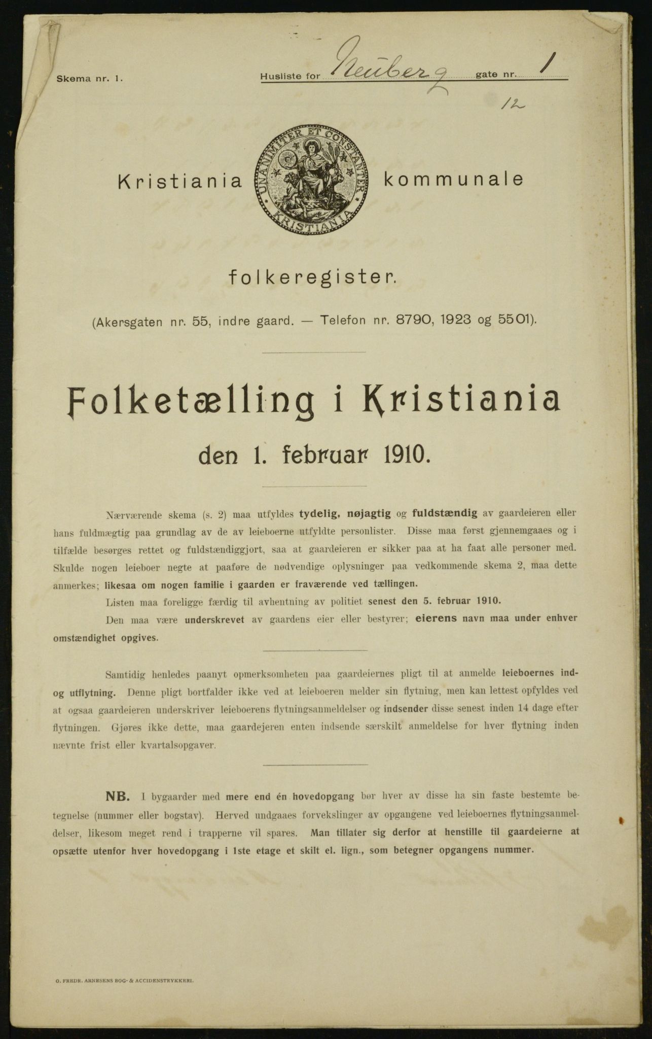 OBA, Kommunal folketelling 1.2.1910 for Kristiania, 1910, s. 67326