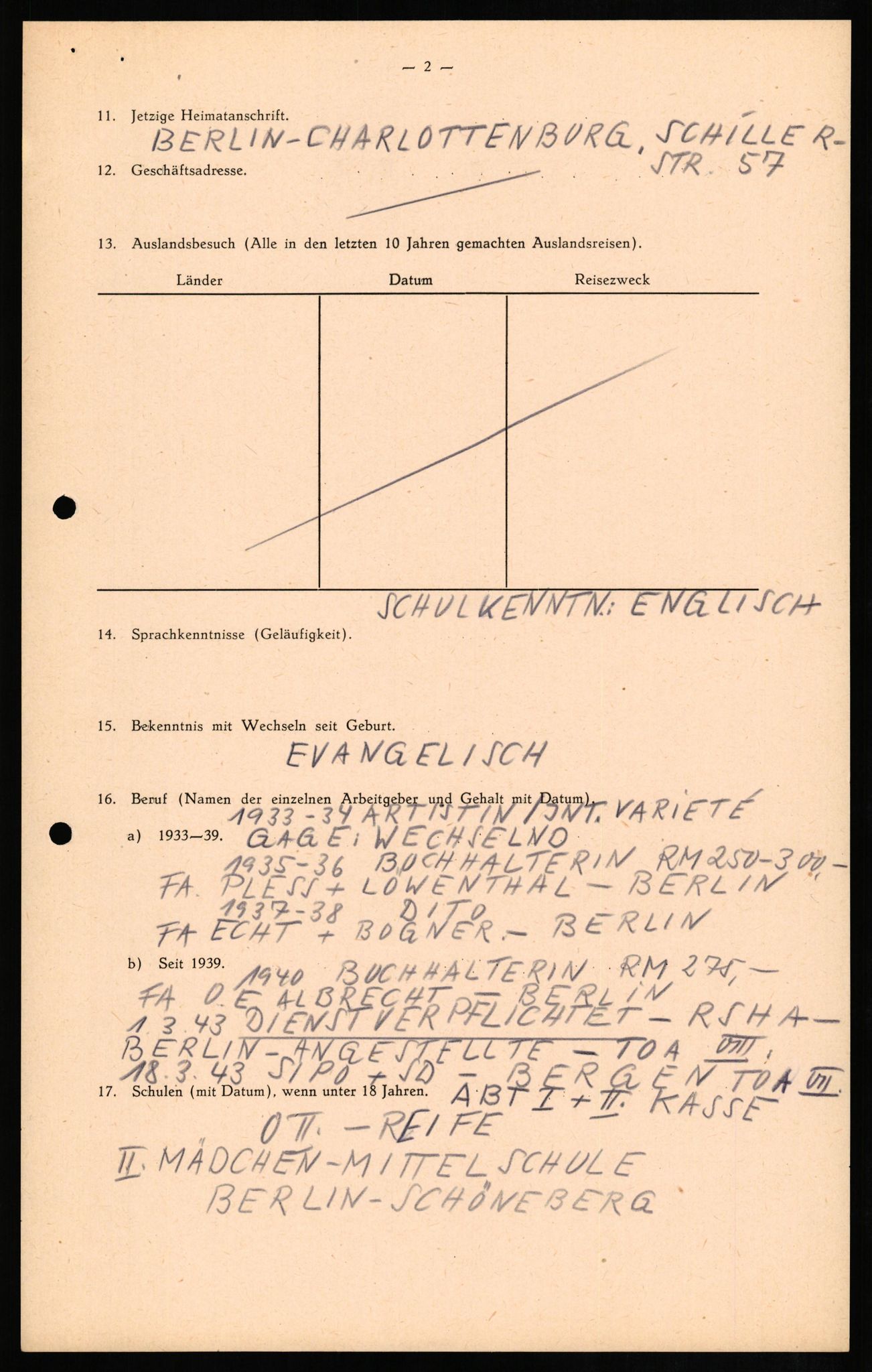 Forsvaret, Forsvarets overkommando II, AV/RA-RAFA-3915/D/Db/L0012: CI Questionaires. Tyske okkupasjonsstyrker i Norge. Tyskere., 1945-1946, s. 213