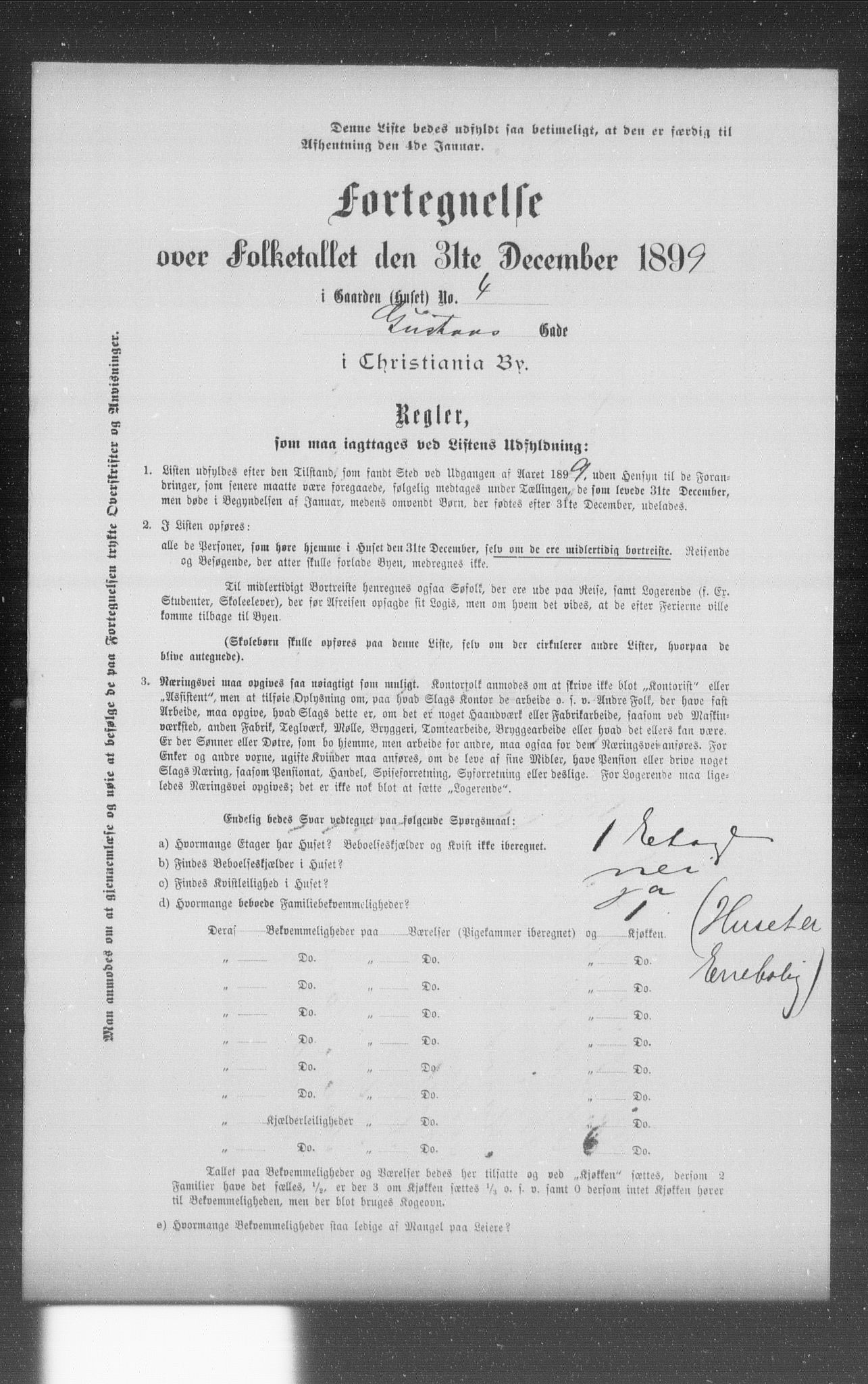 OBA, Kommunal folketelling 31.12.1899 for Kristiania kjøpstad, 1899, s. 4401