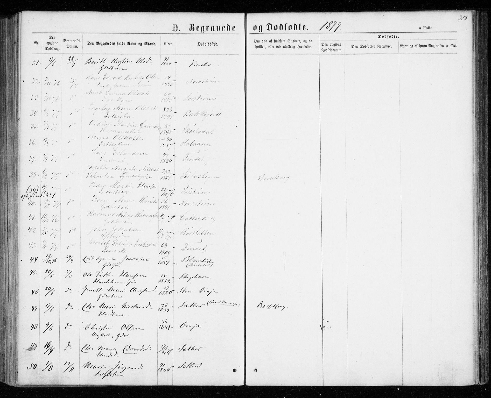 Tranøy sokneprestkontor, AV/SATØ-S-1313/I/Ia/Iaa/L0008kirke: Ministerialbok nr. 8, 1867-1877, s. 313