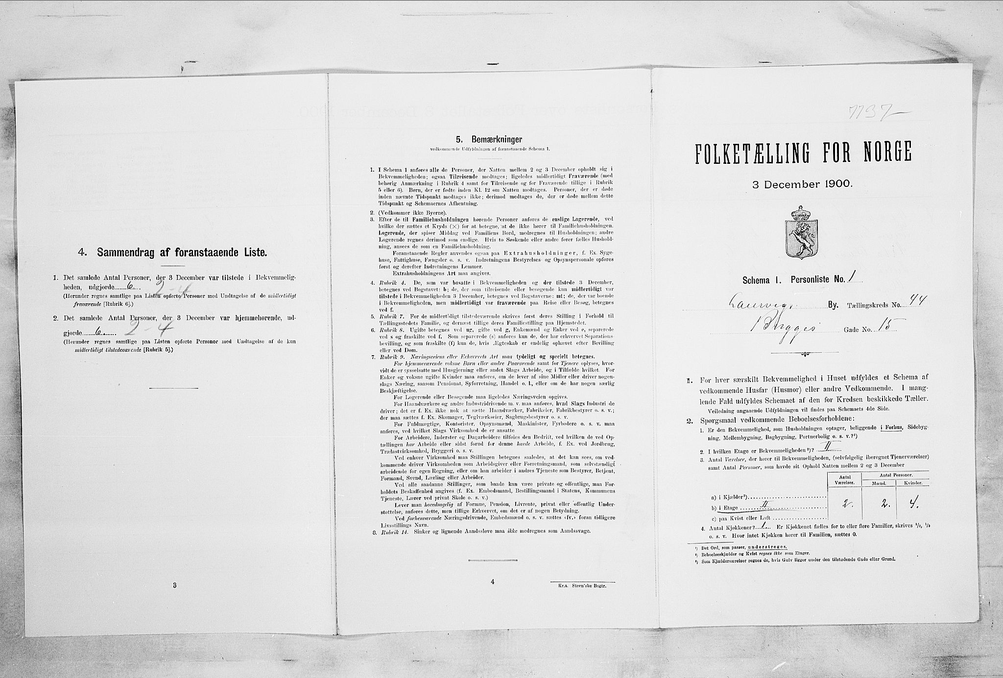 RA, Folketelling 1900 for 0707 Larvik kjøpstad, 1900, s. 6336