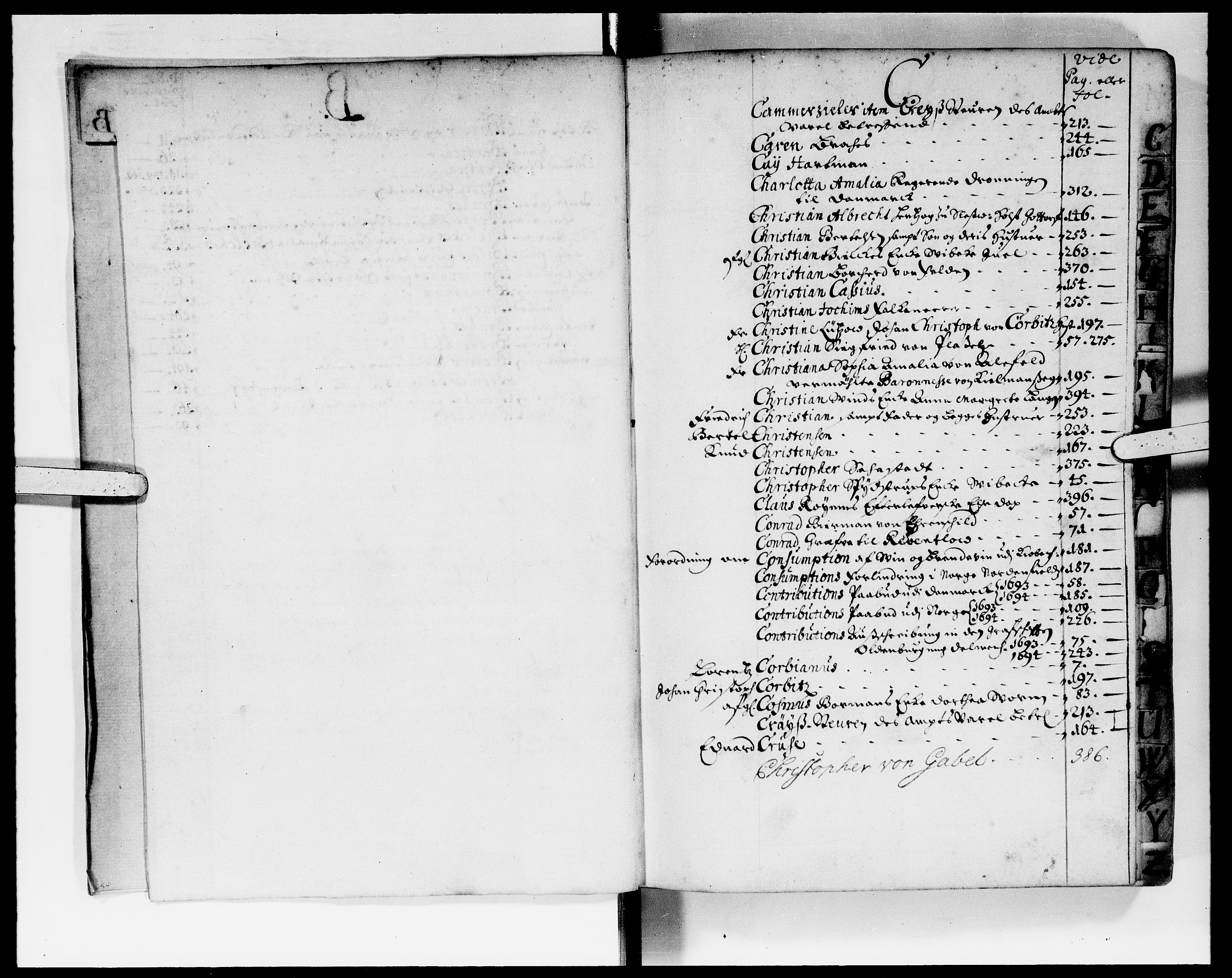 Rentekammeret Skatkammeret, Danske Sekretariat (1660-1679) / Rentekammeret Danske Afdeling, Kammerkancelliet (1679-1771), DRA/A-0007/-/2212-09: Ekspeditionsprotokol, 1692-1694