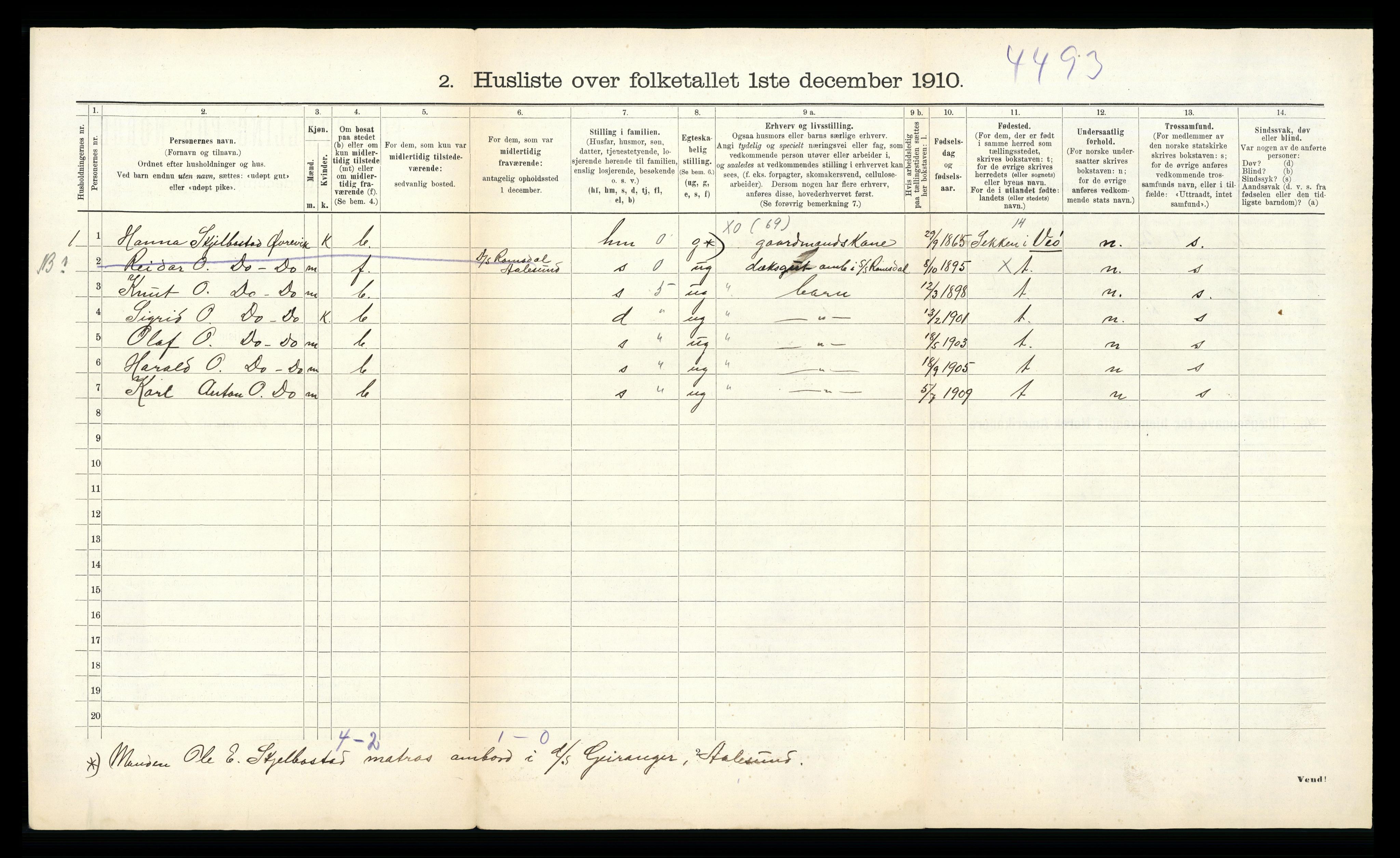 RA, Folketelling 1910 for 1537 Voll herred, 1910, s. 35