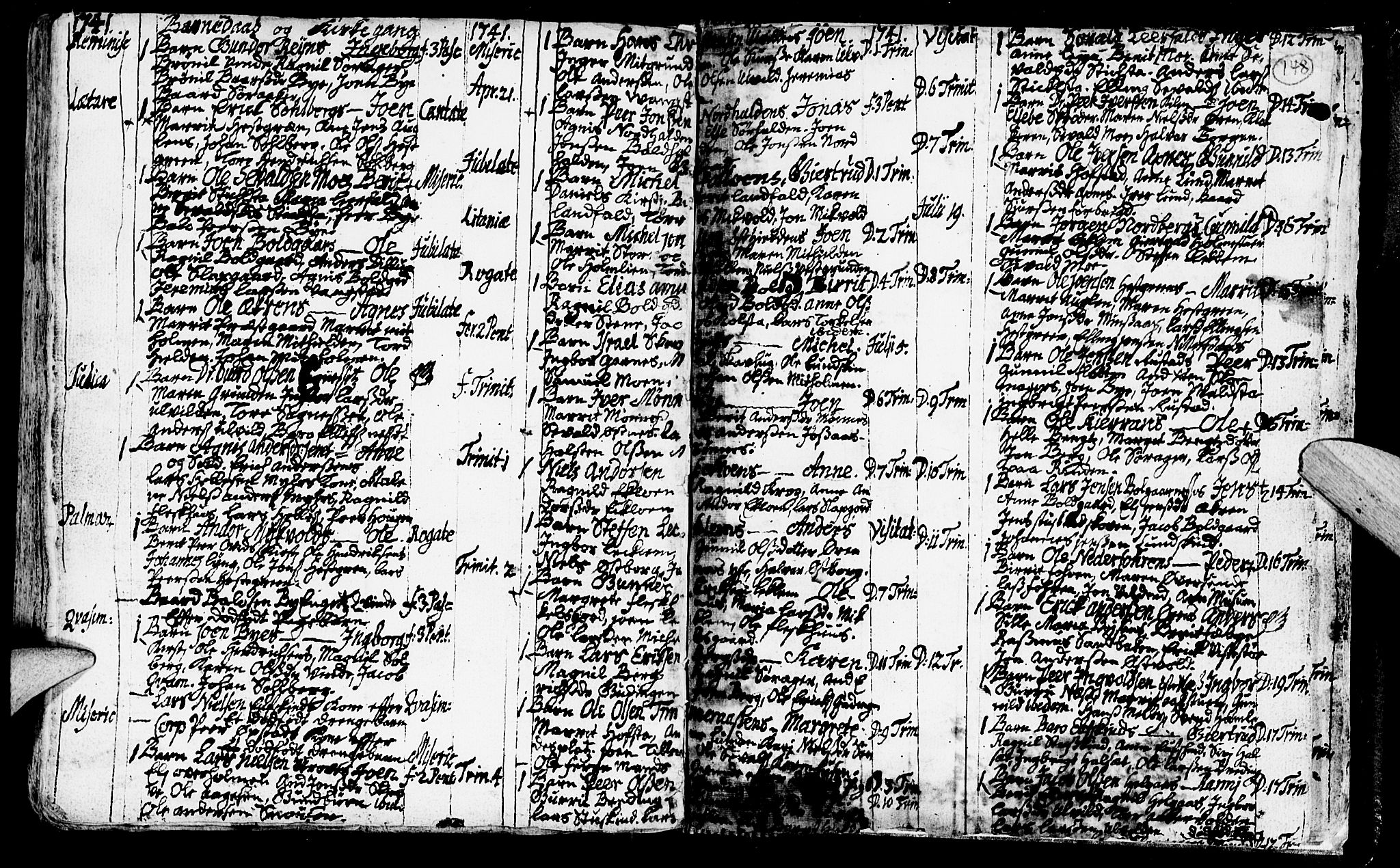 Ministerialprotokoller, klokkerbøker og fødselsregistre - Nord-Trøndelag, AV/SAT-A-1458/723/L0230: Ministerialbok nr. 723A01, 1705-1747, s. 148