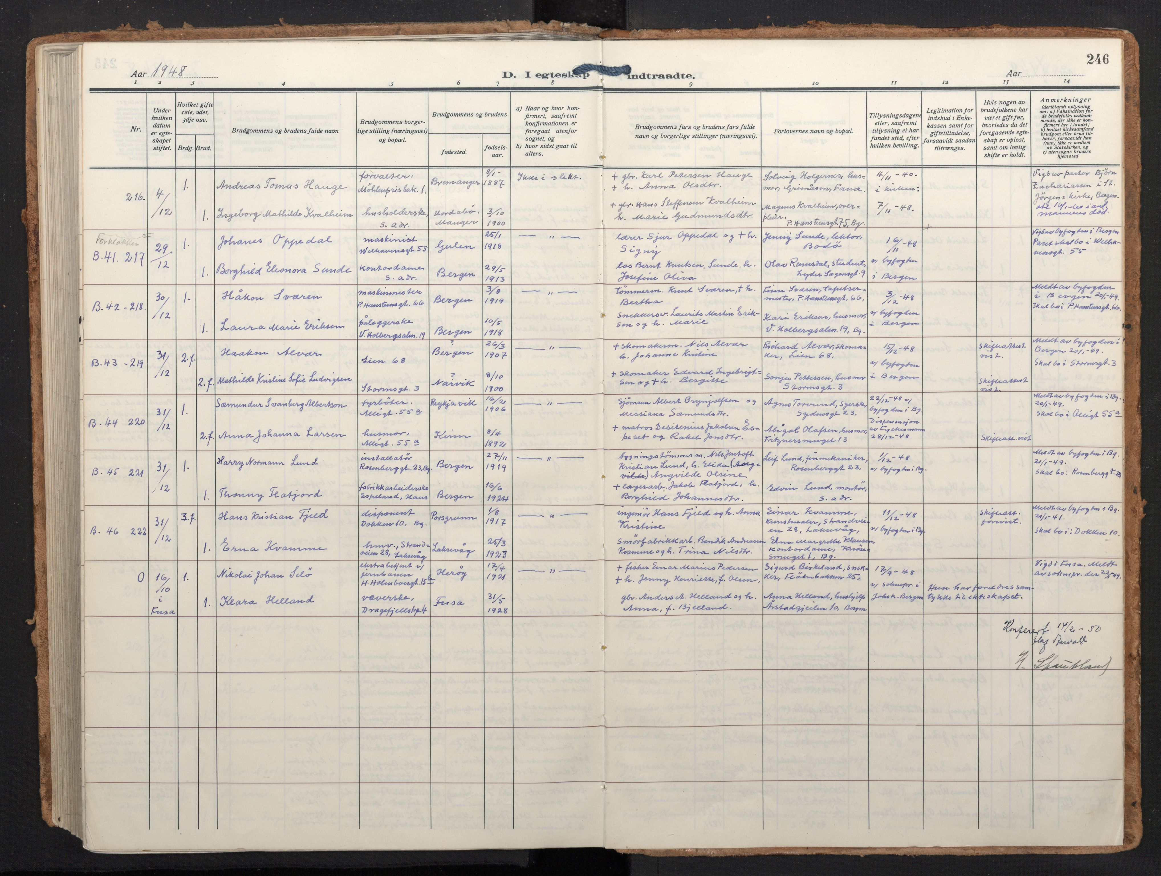 Johanneskirken sokneprestembete, SAB/A-76001/H/Haa/L0014: Ministerialbok nr. D 3, 1929-1949, s. 245b-246a