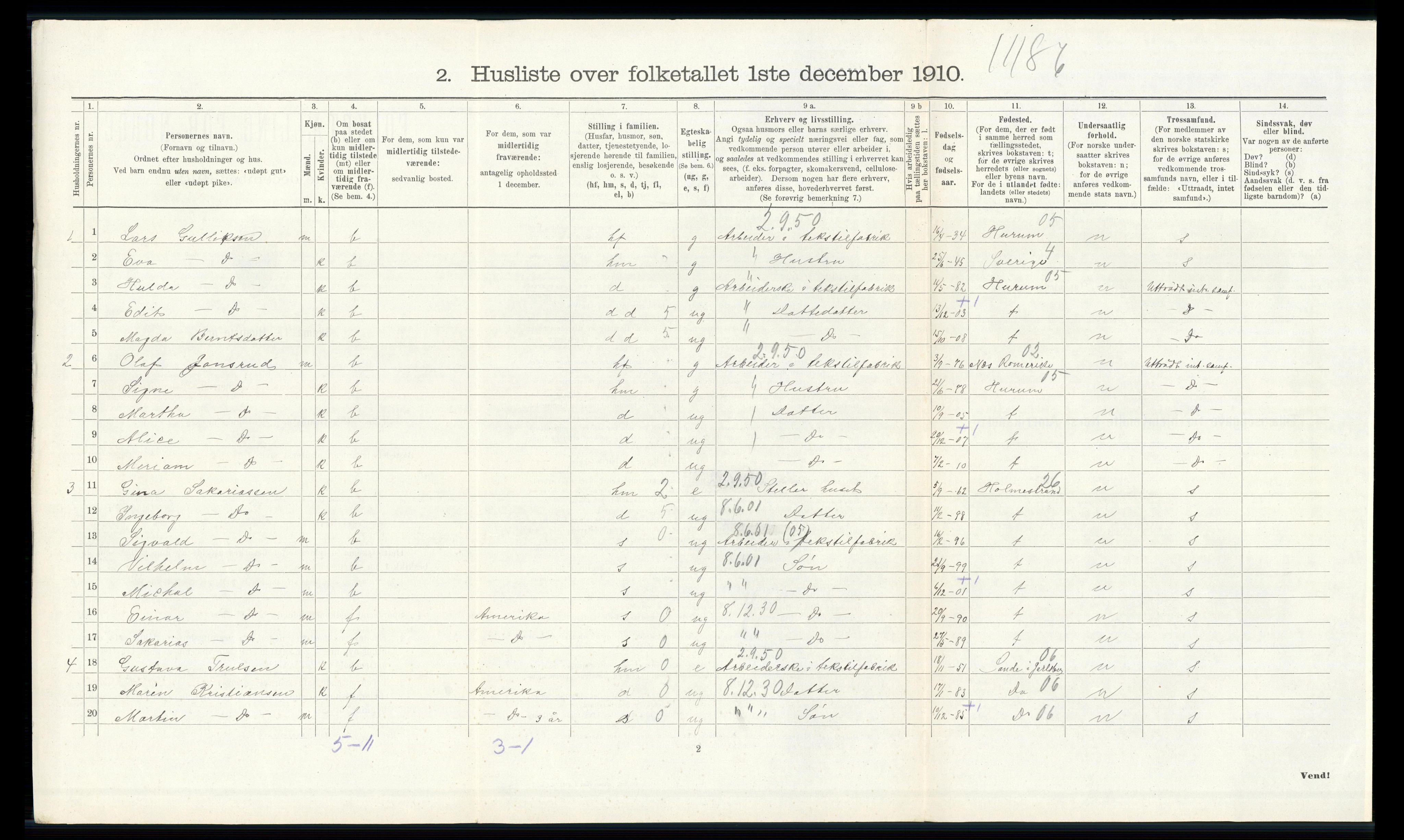 RA, Folketelling 1910 for 0711 Strømm herred, 1910, s. 123