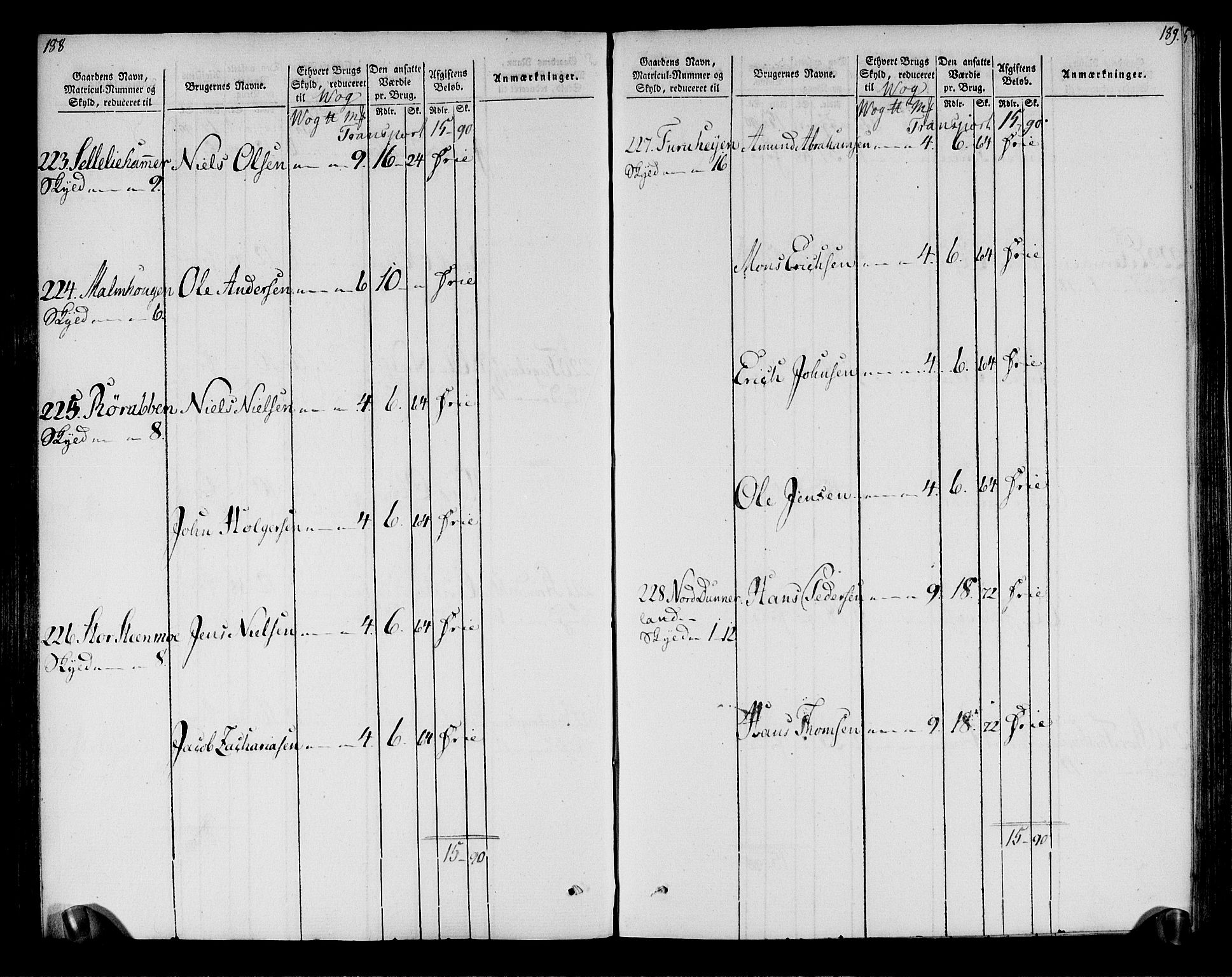 Rentekammeret inntil 1814, Realistisk ordnet avdeling, AV/RA-EA-4070/N/Ne/Nea/L0158: Helgeland fogderi. Oppebørselsregister, 1803-1804, s. 98