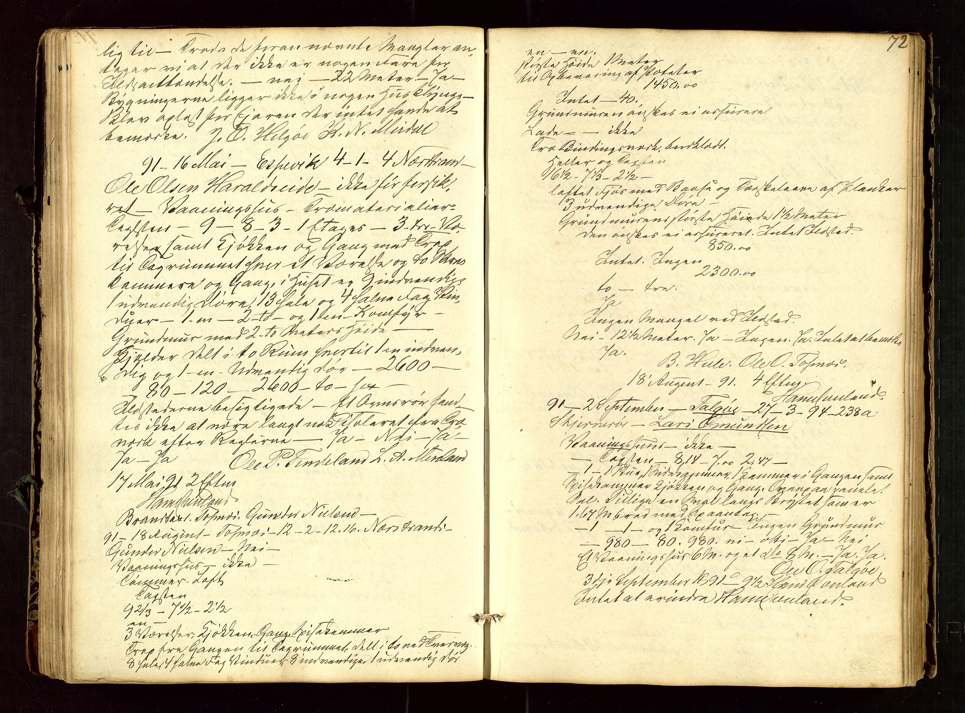Nedstrand lensmannskontor, AV/SAST-A-100236/Goa/L0001: "Brandtaxt Protocoll", 1877-1922, s. 71b-72a