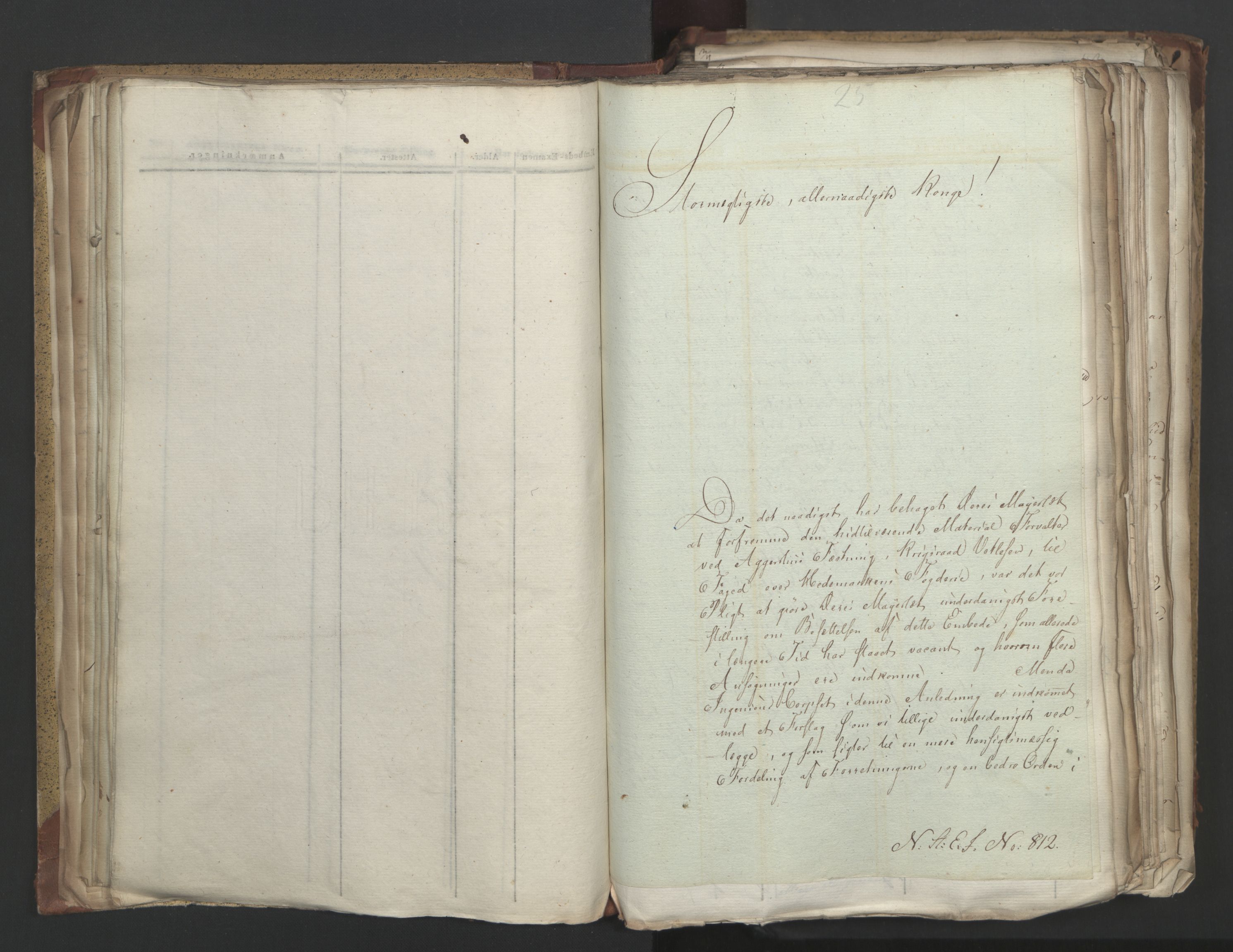 Statsrådsavdelingen i Stockholm, AV/RA-S-1003/D/Da/L0004: Regjeringsinnstillinger nr. 788-999, 1815, s. 60