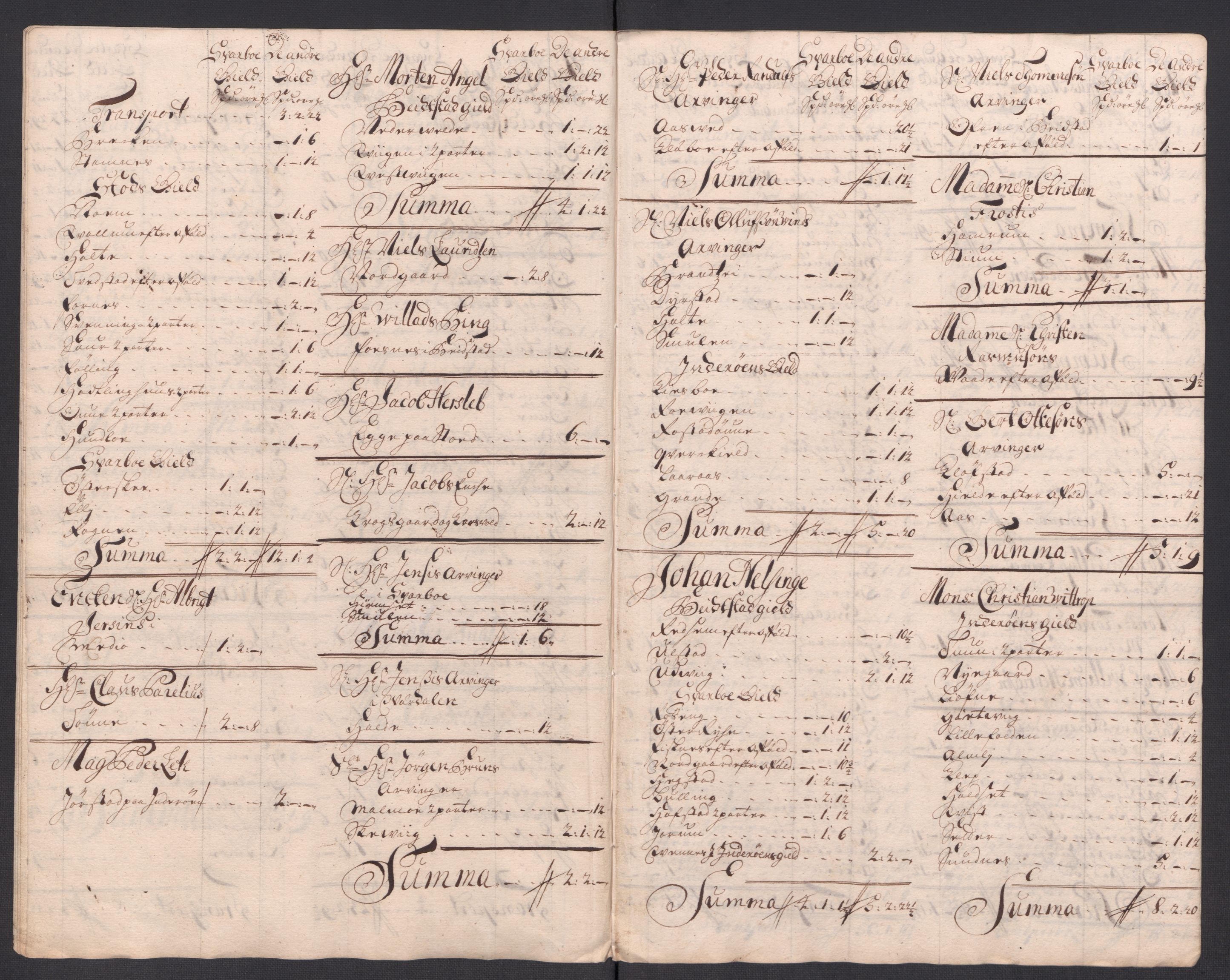 Rentekammeret inntil 1814, Reviderte regnskaper, Fogderegnskap, RA/EA-4092/R63/L4321: Fogderegnskap Inderøy, 1713, s. 245