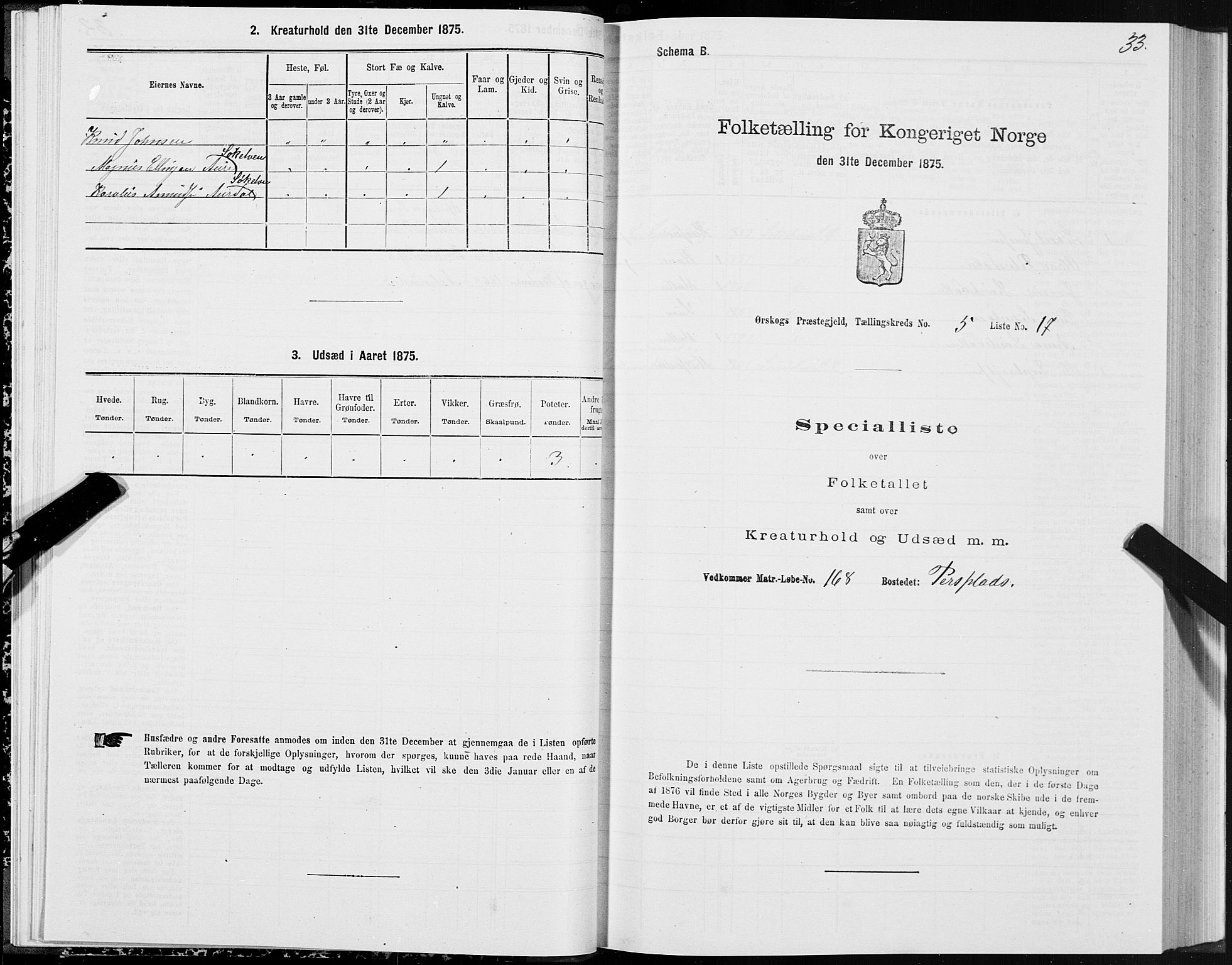 SAT, Folketelling 1875 for 1527P Ørskog prestegjeld, 1875, s. 4033