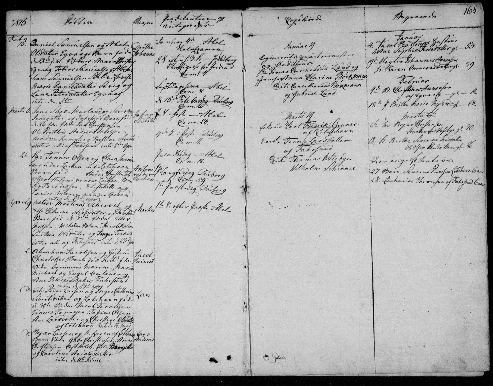 Farsund sokneprestkontor, SAK/1111-0009/F/Fa/L0001: Ministerialbok nr. A 1, 1784-1815, s. 165