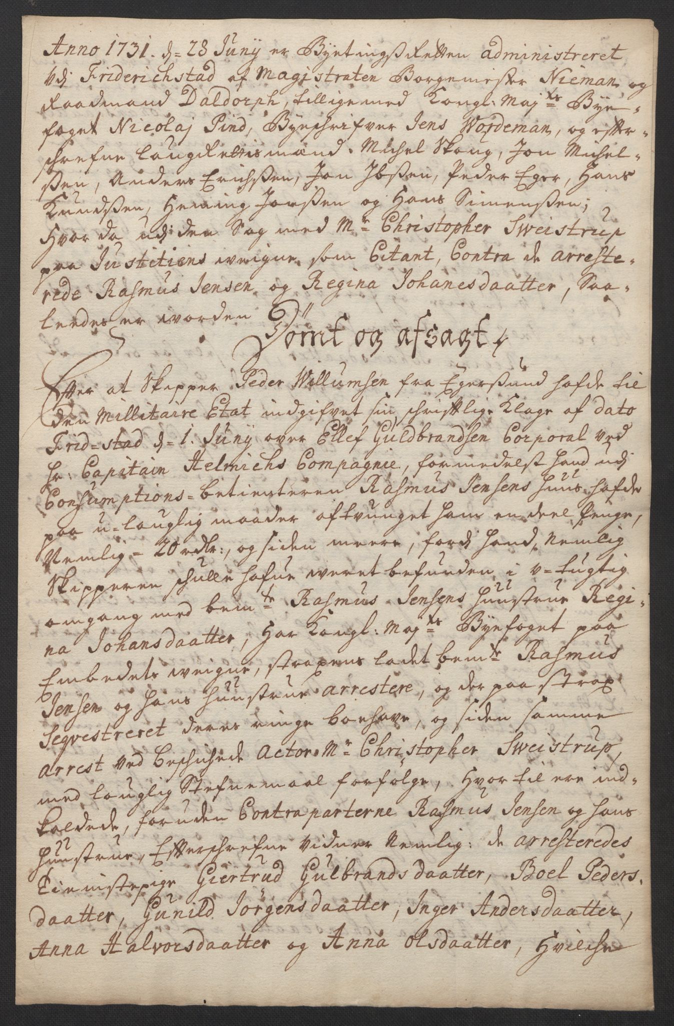 Stattholderembetet 1572-1771, AV/RA-EA-2870/Ef/L0106: Brev fra embetsmenn og andre, 1730-1732, s. 175