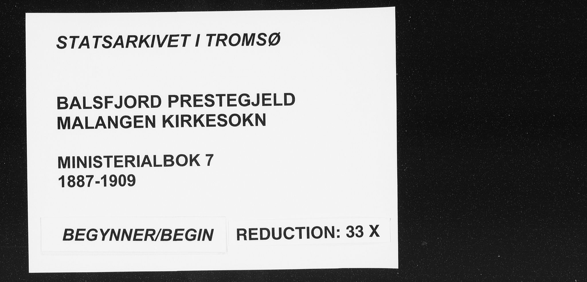 Balsfjord sokneprestembete, AV/SATØ-S-1303/G/Ga/L0007kirke: Ministerialbok nr. 7, 1887-1909