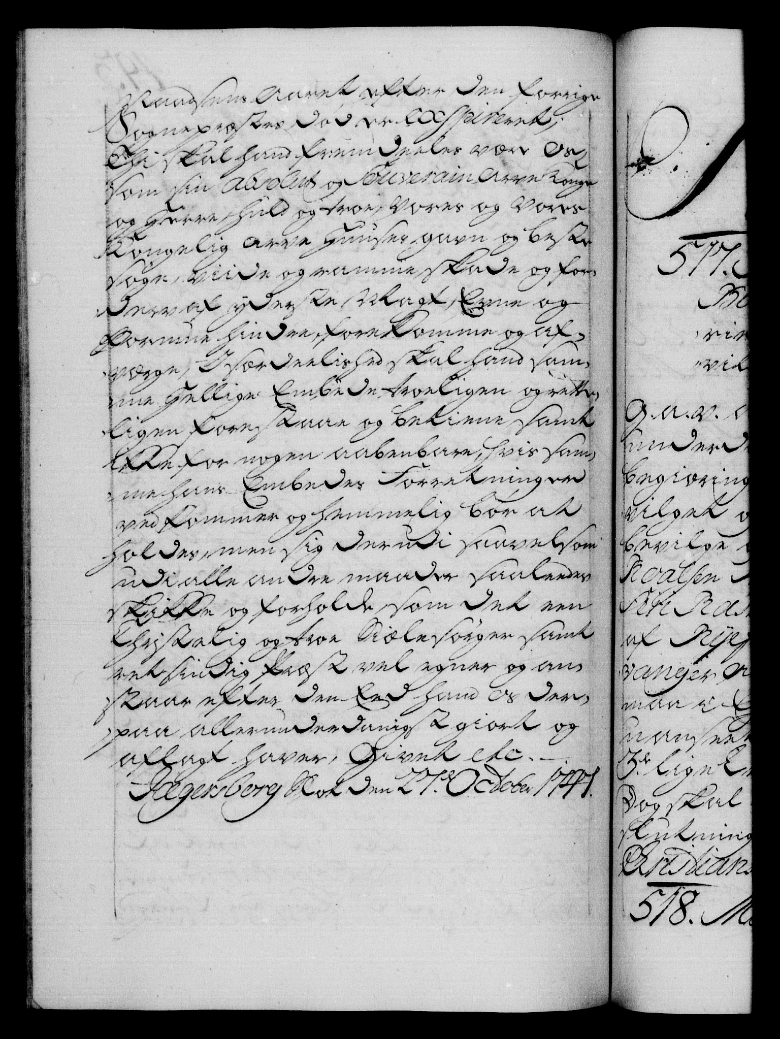 Danske Kanselli 1572-1799, RA/EA-3023/F/Fc/Fca/Fcaa/L0035: Norske registre, 1746-1748, s. 493b