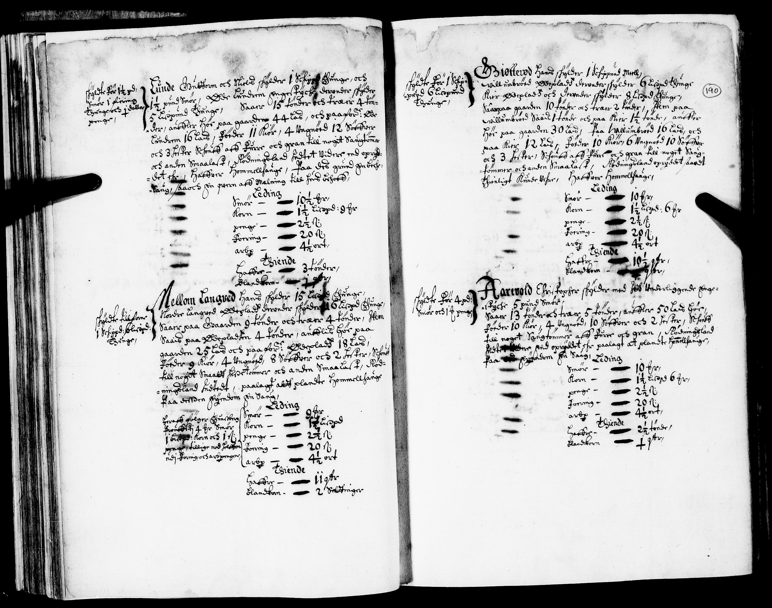 Rentekammeret inntil 1814, Realistisk ordnet avdeling, RA/EA-4070/N/Nb/Nba/L0020: Tønsberg len, 2. del, 1668, s. 189b-190a