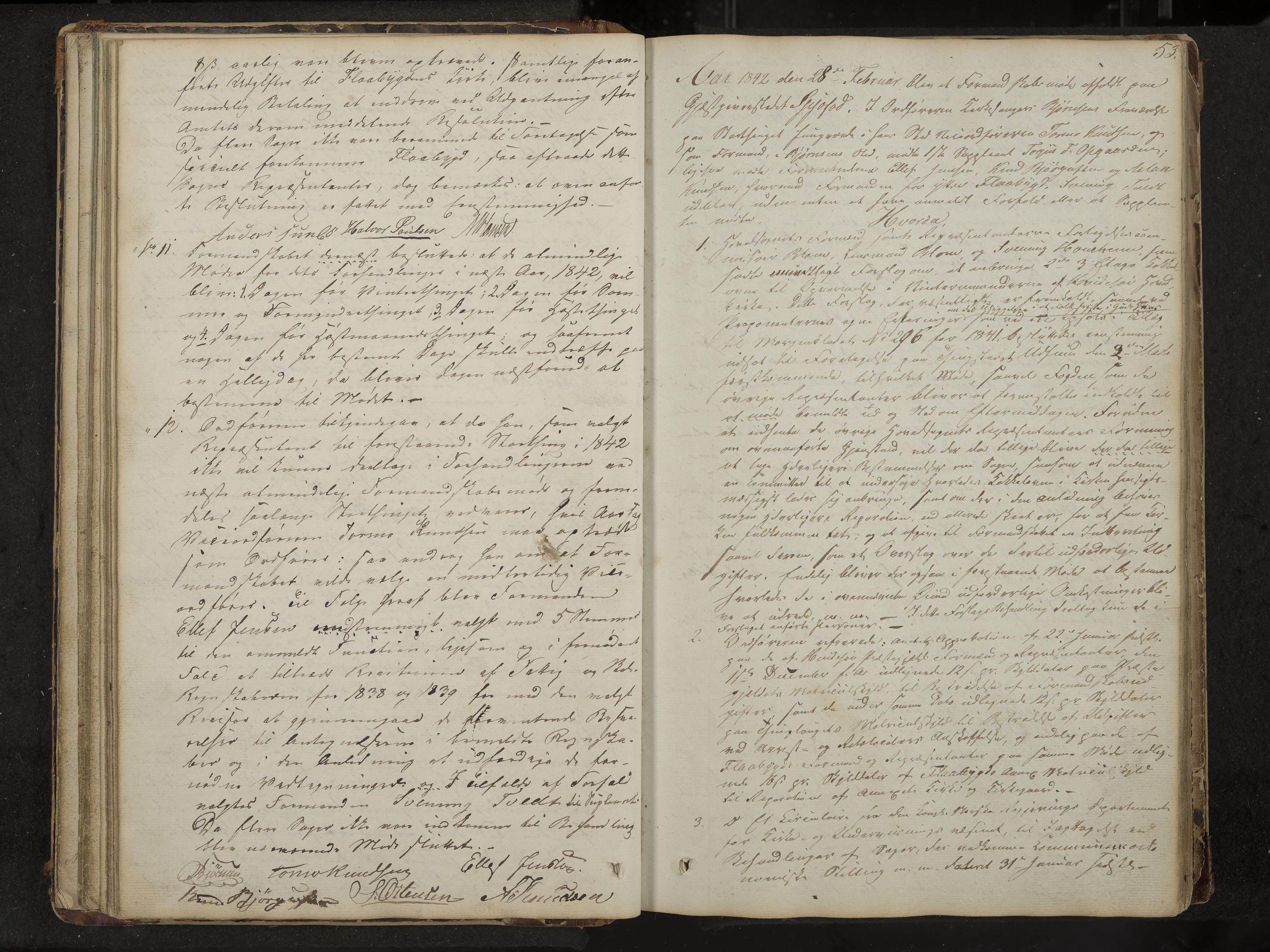 Kviteseid formannskap og sentraladministrasjon, IKAK/0829021/A/Aa/L0001: Møtebok med register, 1837-1866, s. 53