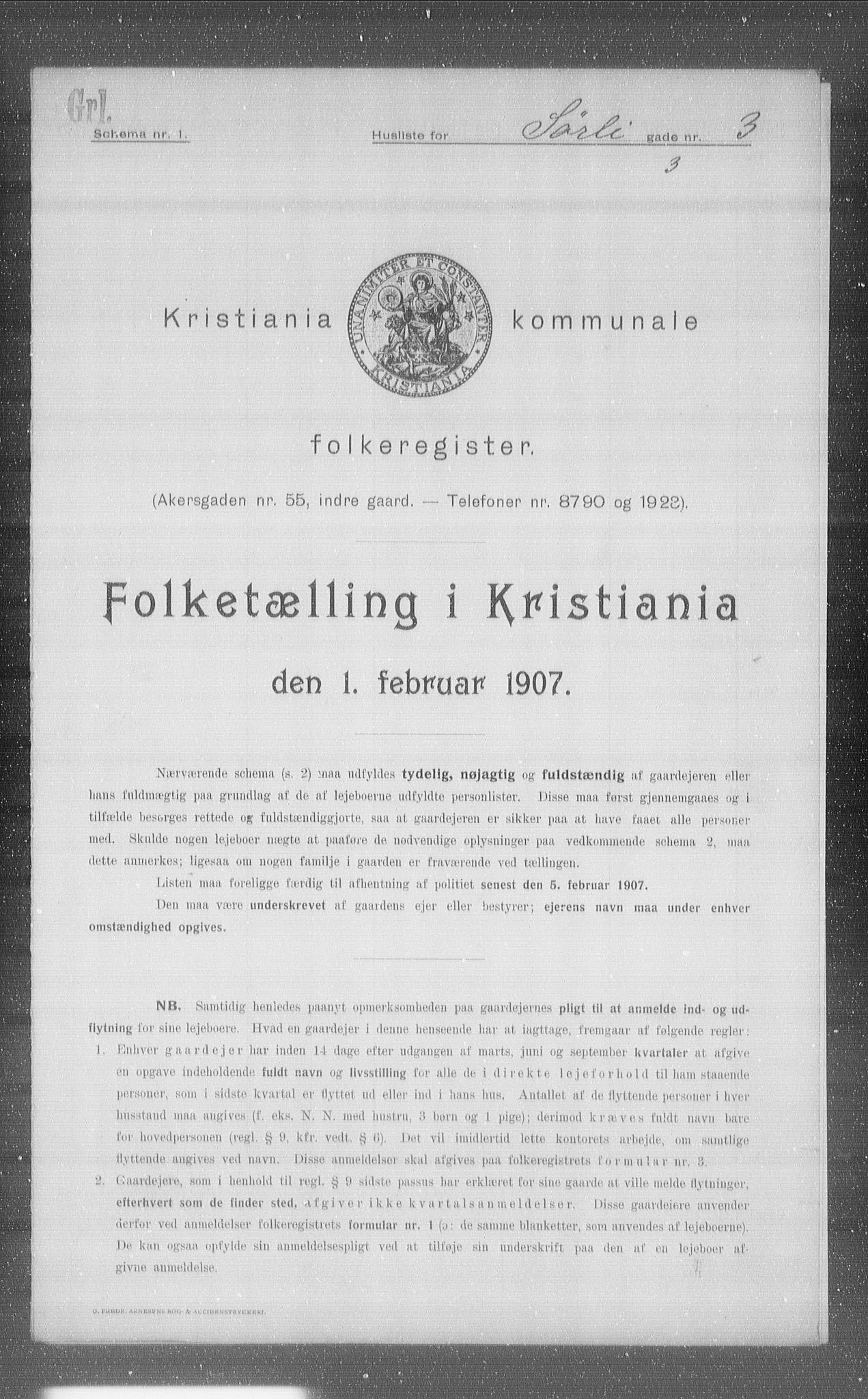 OBA, Kommunal folketelling 1.2.1907 for Kristiania kjøpstad, 1907, s. 54158