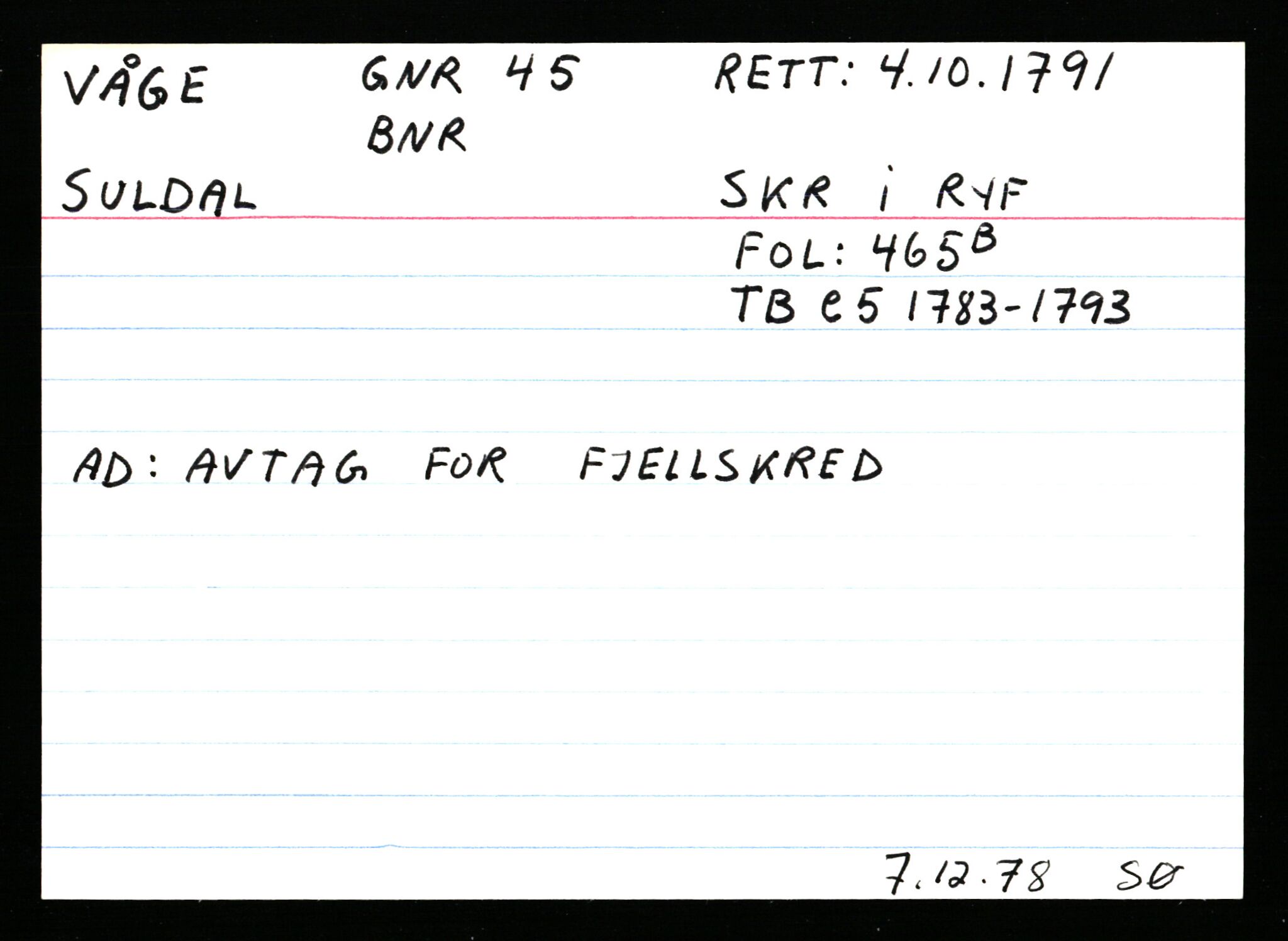Statsarkivet i Stavanger, AV/SAST-A-101971/03/Y/Ym/L0068: Åstedskort sortert etter gårdsnavn: Vormedal - Ytrevold, 1600-1950, s. 337