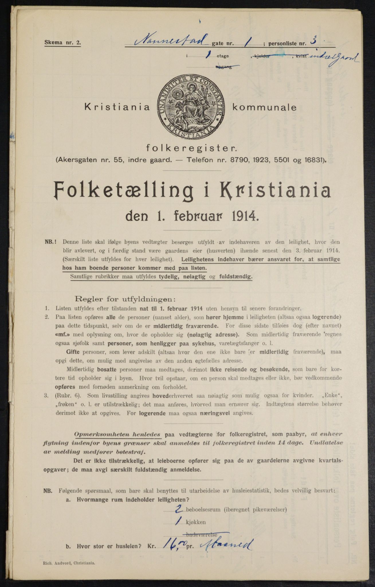 OBA, Kommunal folketelling 1.2.1914 for Kristiania, 1914, s. 69029