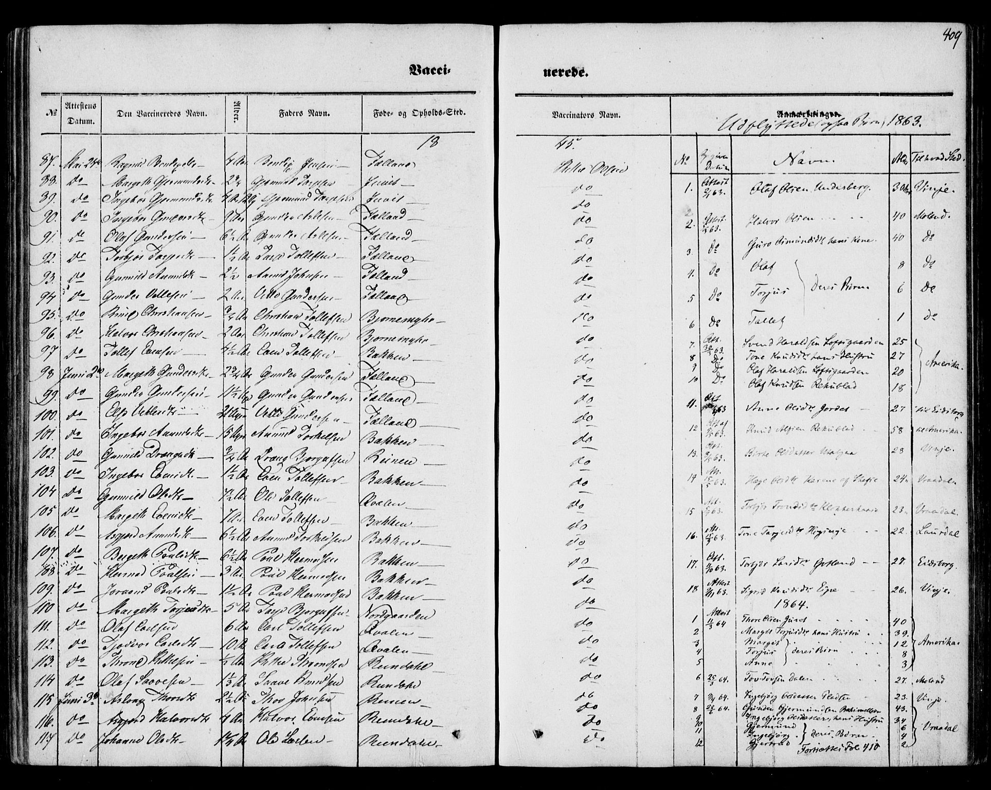 Mo kirkebøker, AV/SAKO-A-286/F/Fa/L0005: Ministerialbok nr. I 5, 1844-1864, s. 409
